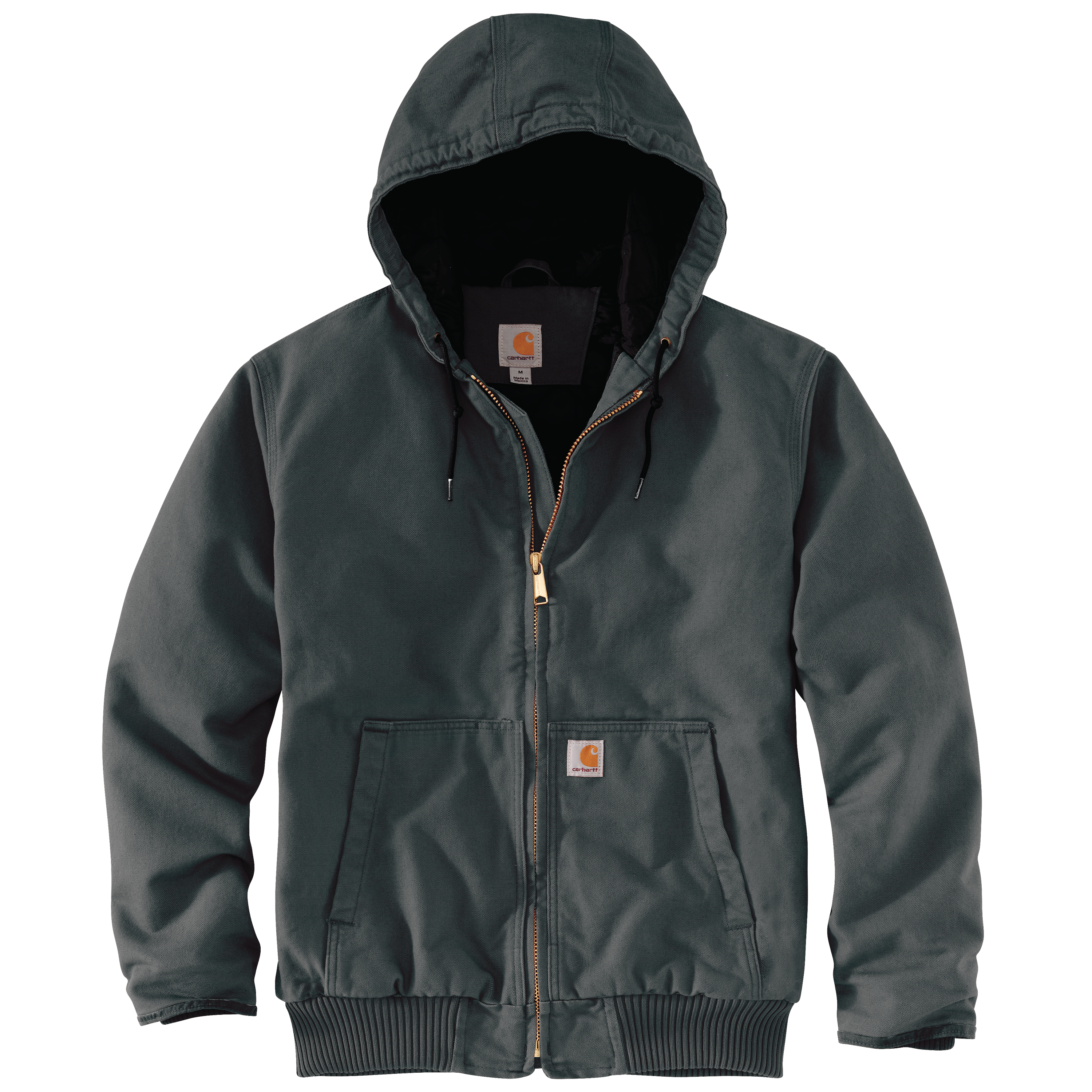 Picture of Carhartt 104050 Mens Loose Fit Washed Duck Insulated Active Jac