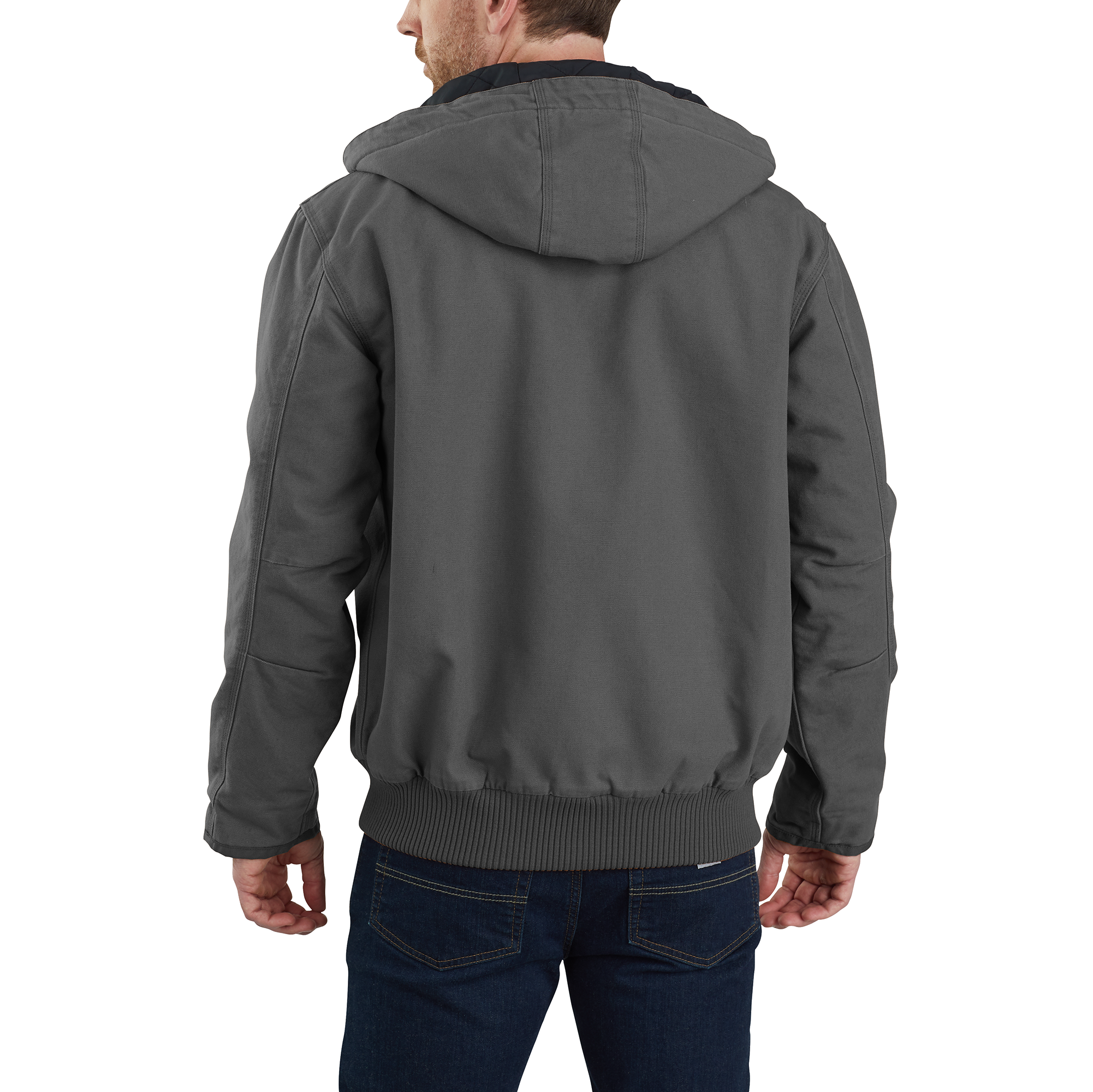 Picture of Carhartt 104050 Mens Loose Fit Washed Duck Insulated Active Jac
