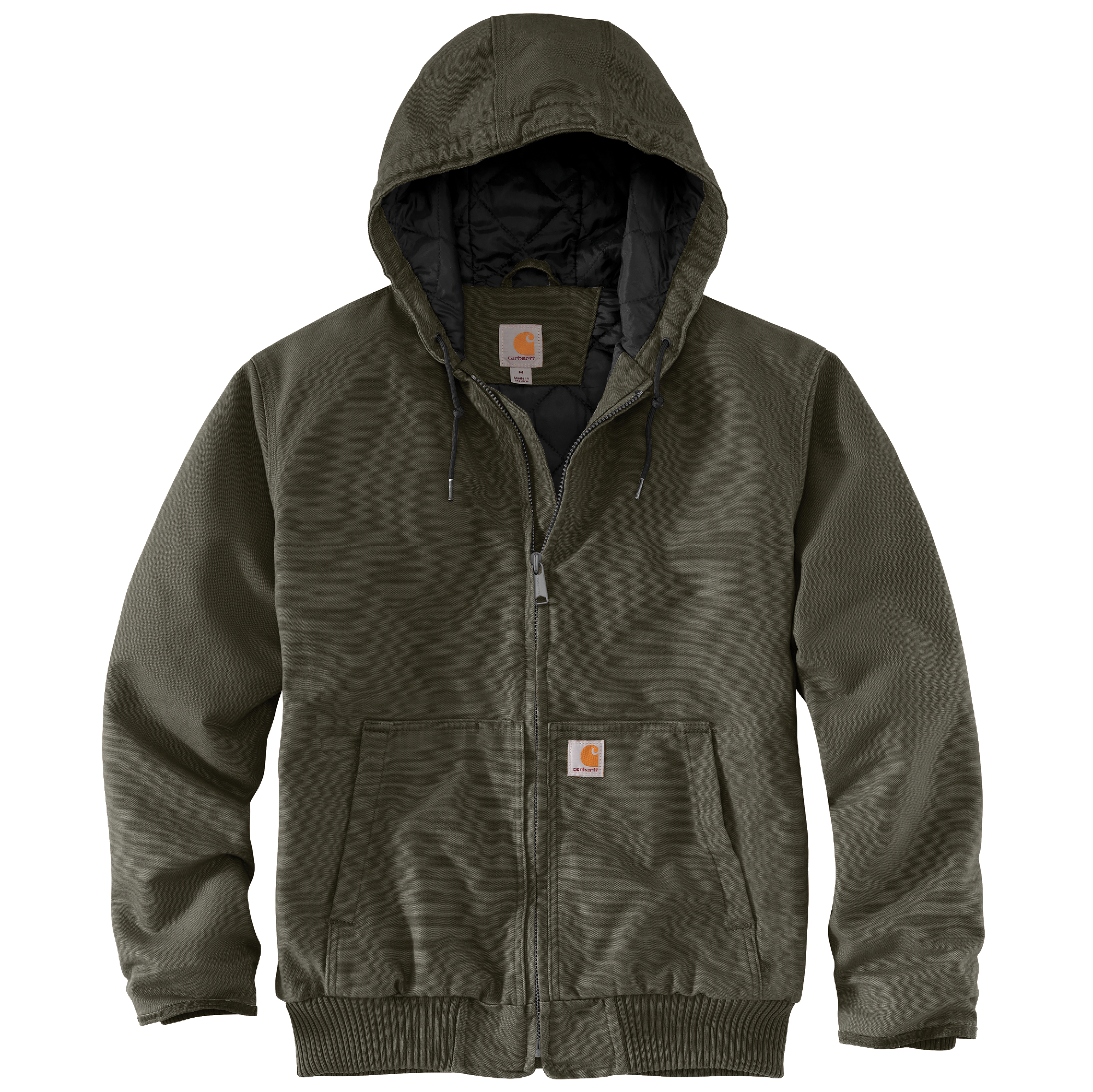 Picture of Carhartt 104050 Mens Loose Fit Washed Duck Insulated Active Jac