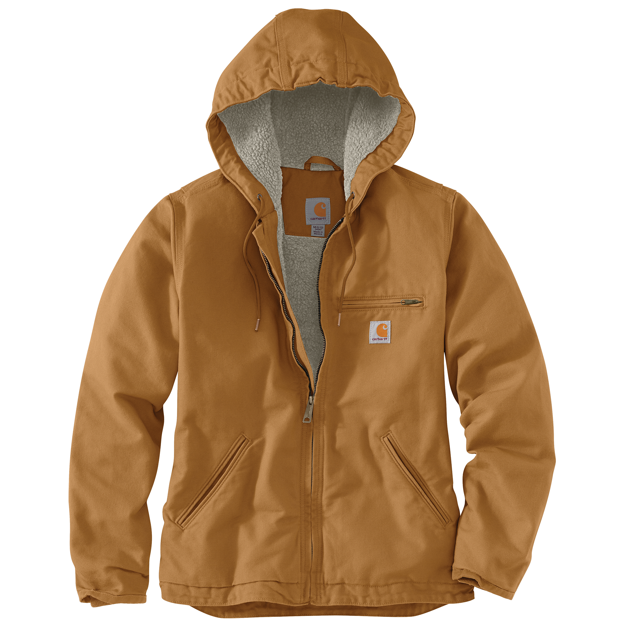 Picture of Carhartt 104292 Womens Loose Fit Washed Duck Sherpa Lined Jacket