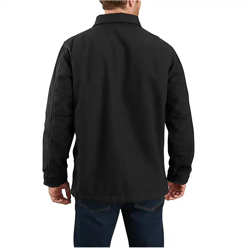 Picture of Carhartt 104293 Mens Loose Fit Washed Duck Sherpa-Lined Coat