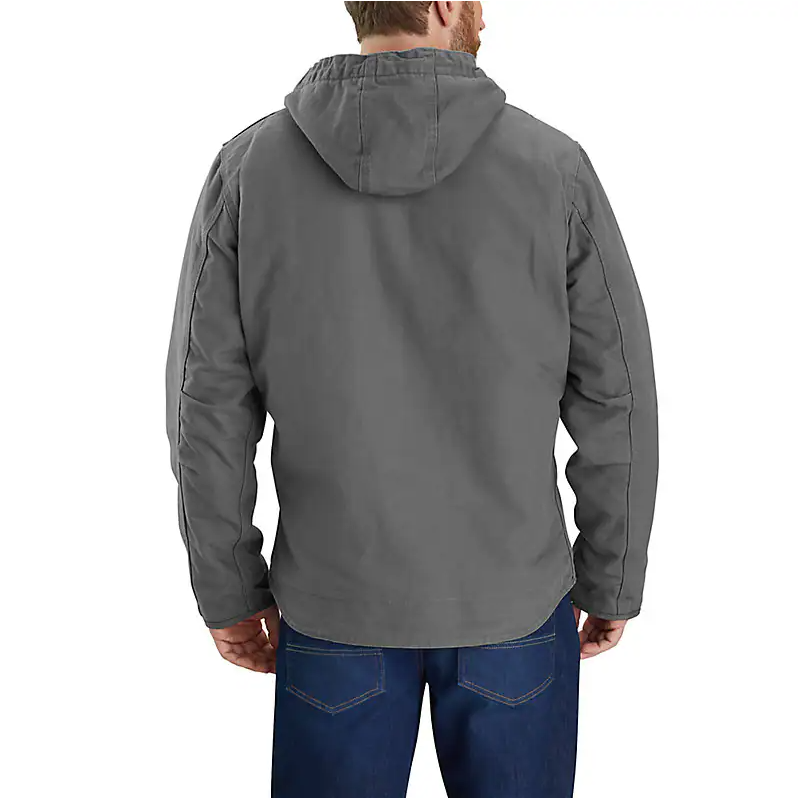 Picture of Carhartt 104392 Mens Relaxed Fit Washed Duck Sherpa-Lined Jacket