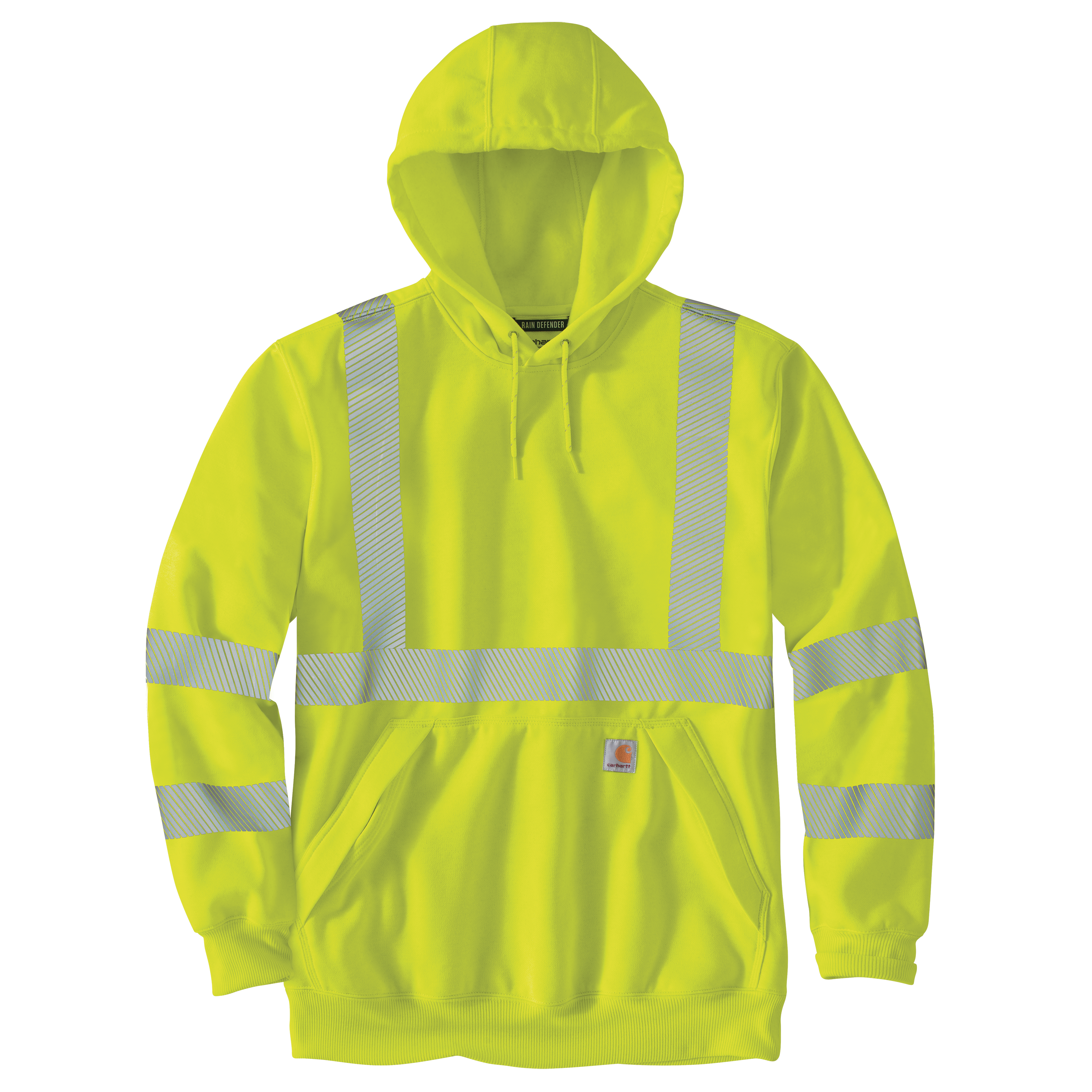 Picture of Carhartt 104987 Mens High-Visibility Rain Defender Loose Fit Midweight Class 3 Sweatshirt