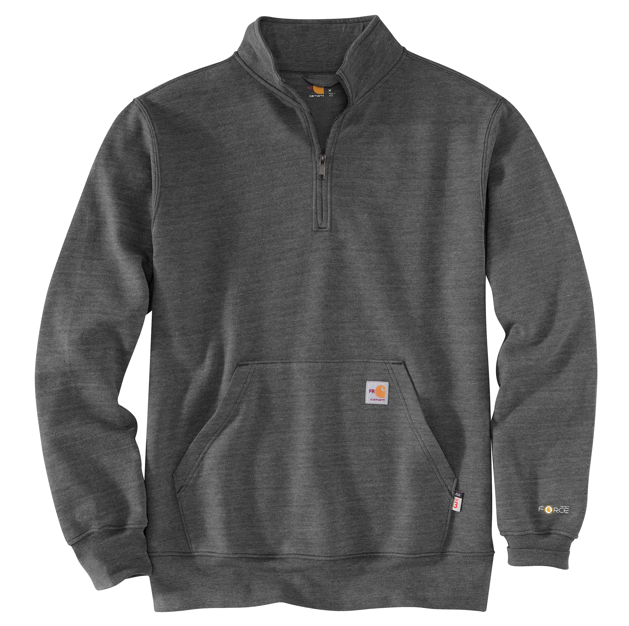 Picture of Carhartt 105028 Mens Flame Resistant Force Loose Fit Midweight Quarter-Zip Sweatshirt