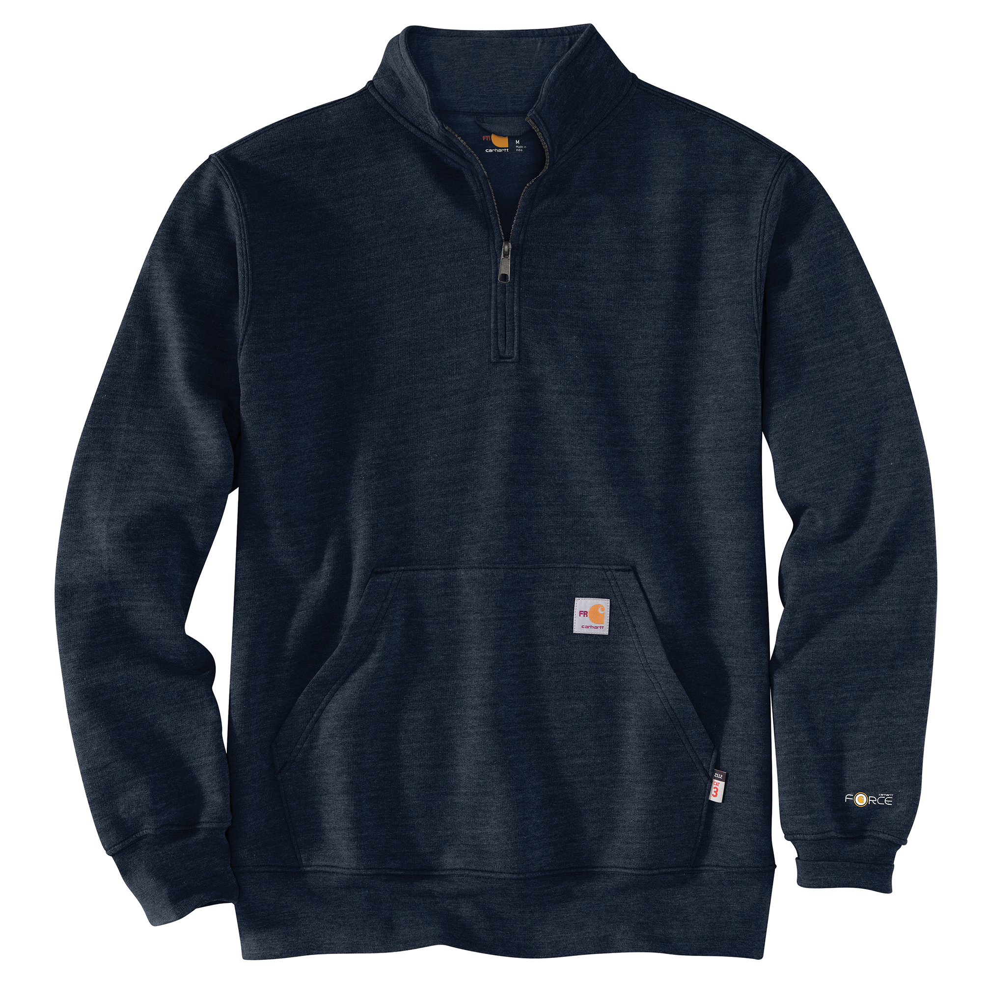 Picture of Carhartt 105028 Mens Flame Resistant Force Loose Fit Midweight Quarter-Zip Sweatshirt