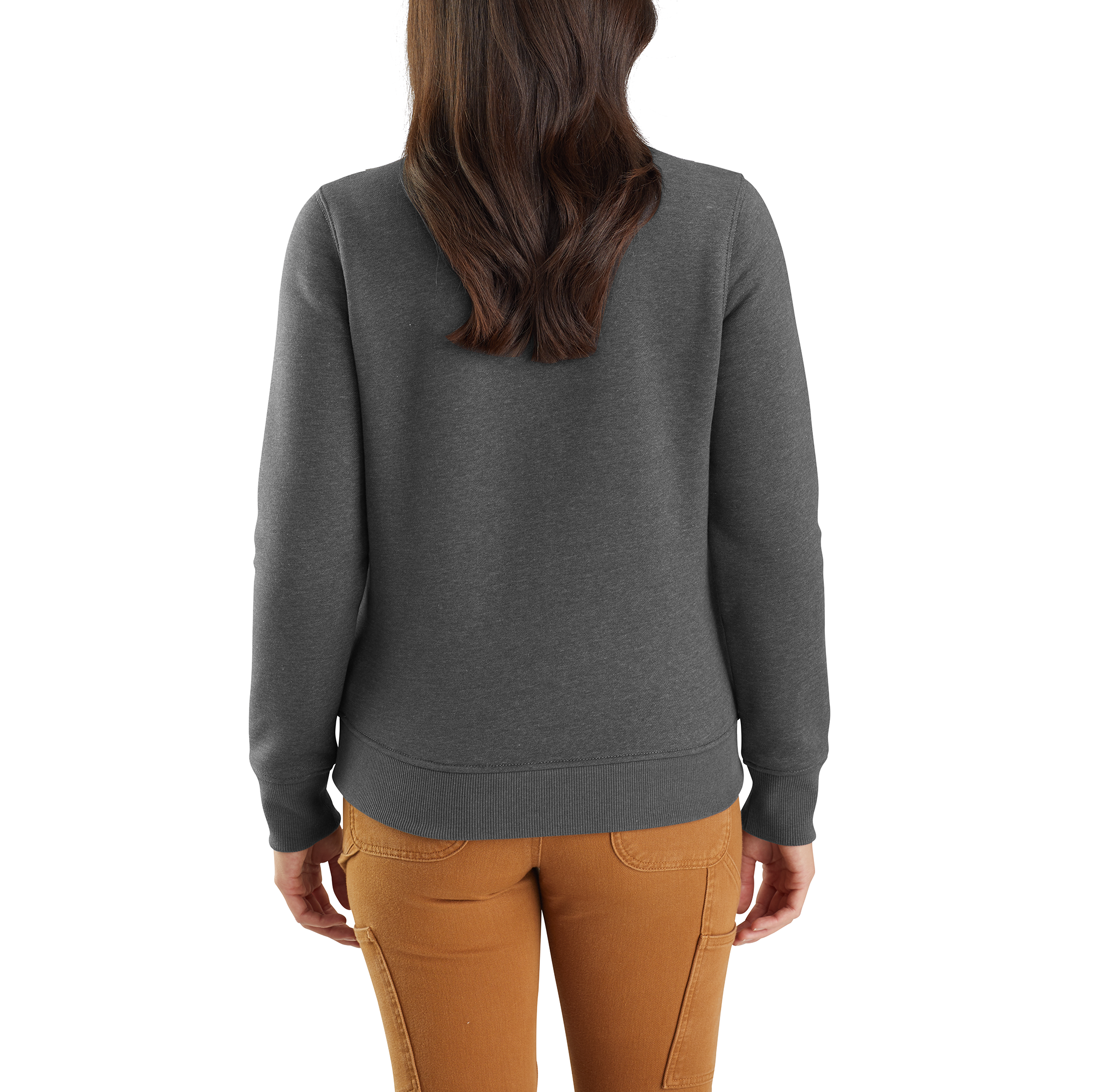 Picture of Carhartt 105295 Womens Relaxed Fit Midweight Quarter-Zip Mock-Neck Sweatshirt