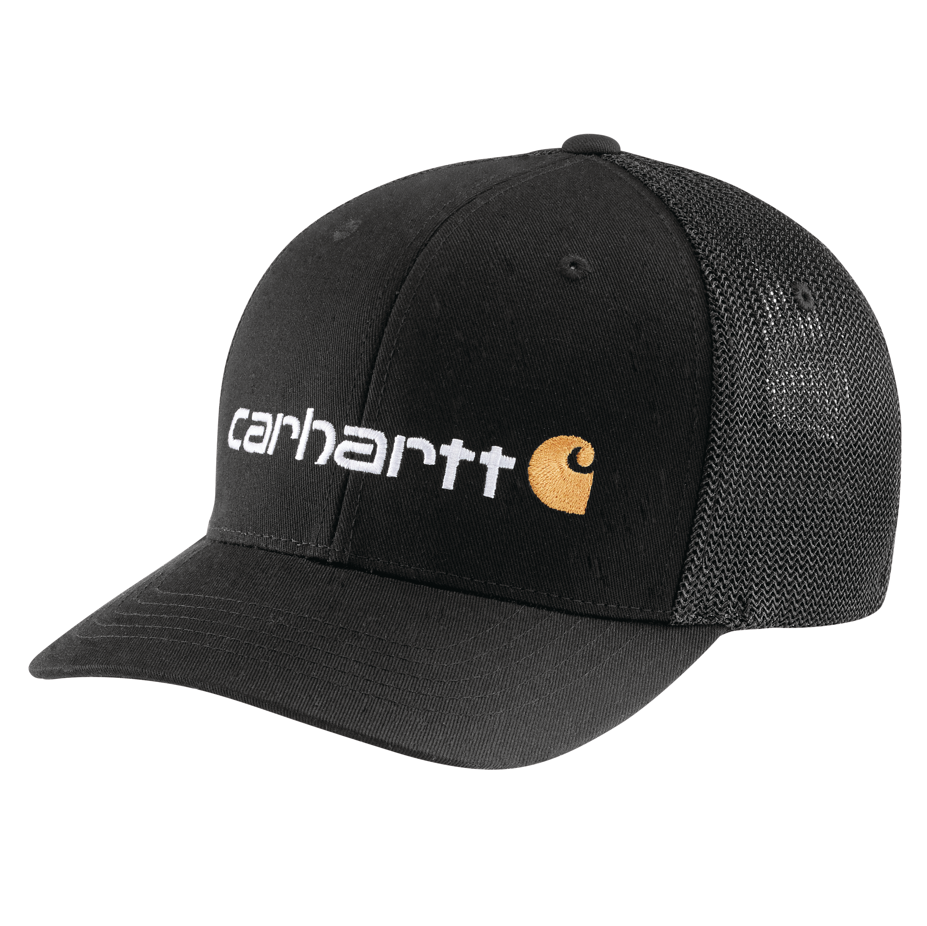 Picture of Carhartt 105353 Mens Rugged Flex™ Fitted Canvas Mesh-Back Logo Graphic Cap