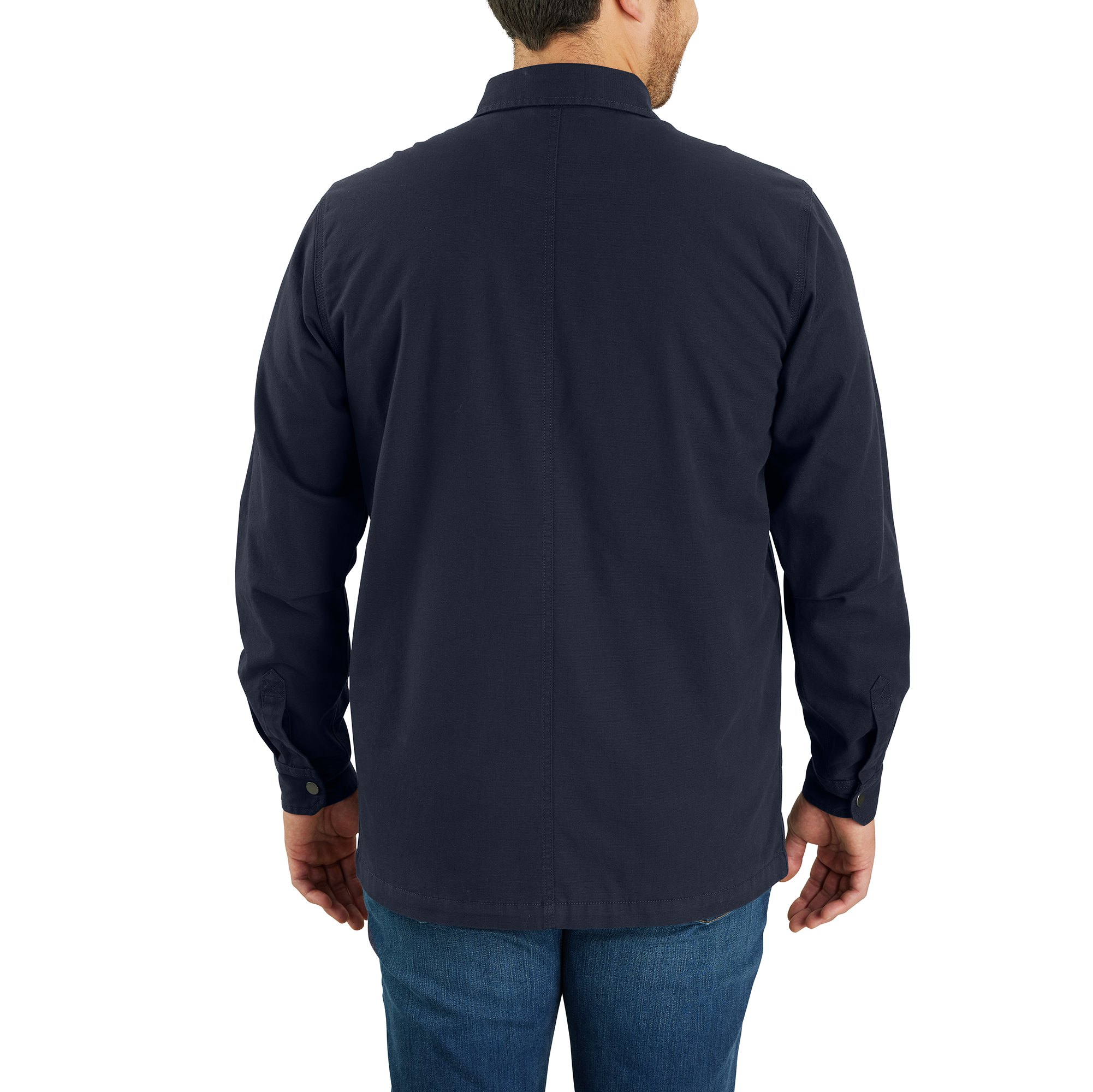 Picture of Carhartt 105532 Mens Rugged Flex® Relaxed Fit Canvas Fleece-Lined Snap-Front Shirt Jac