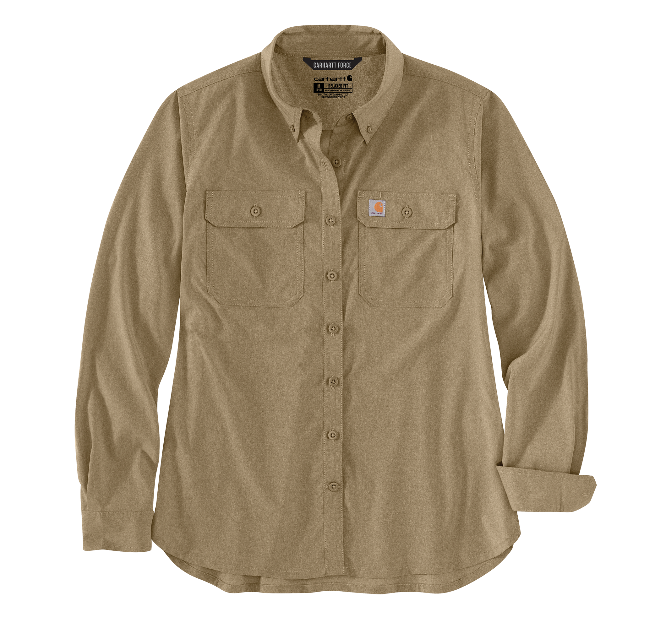 Picture of Carhartt 105538 Womens Force Relaxed Fit Lightweight Long- Sleeve Shirt