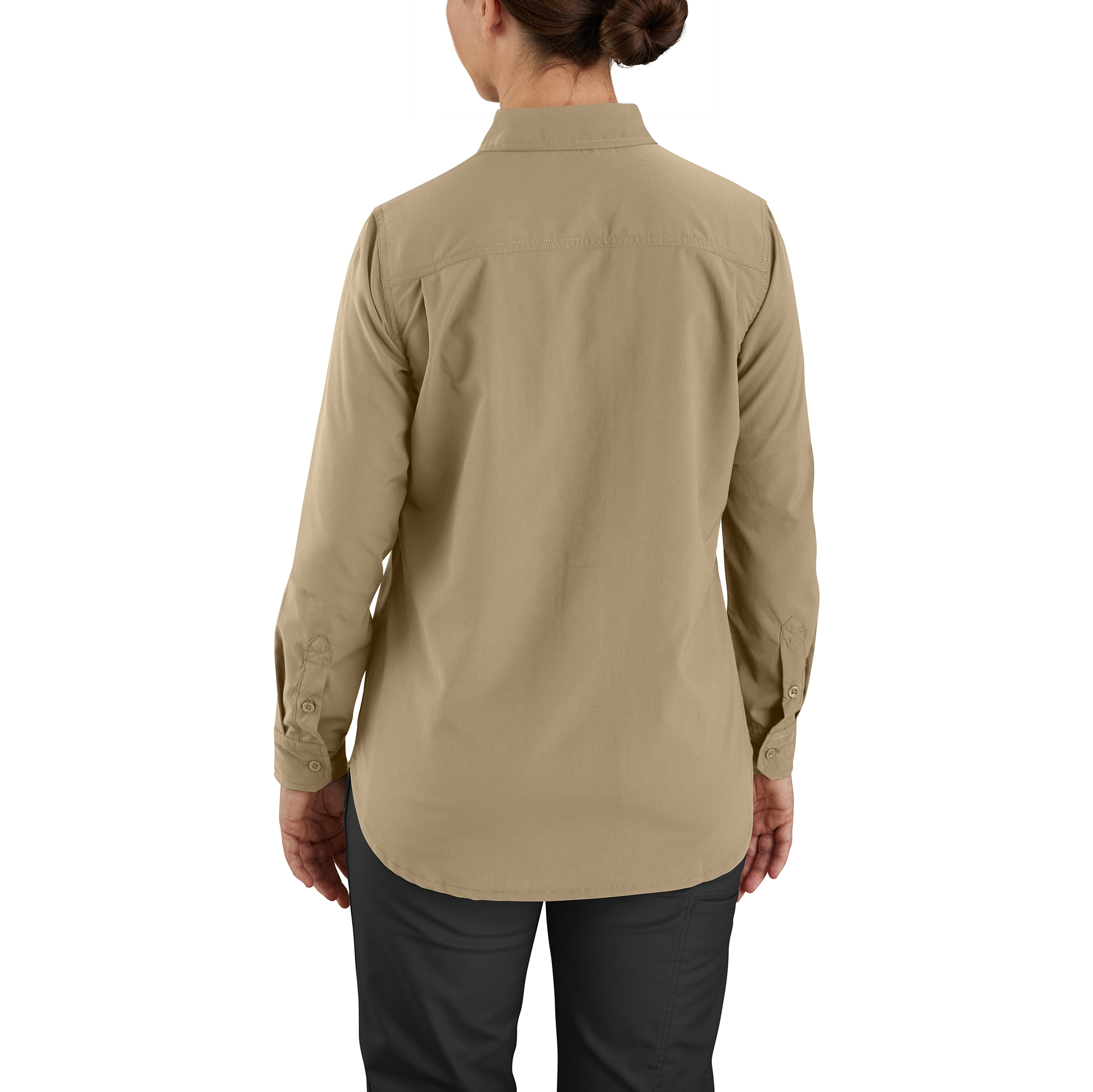 Picture of Carhartt 105538 Womens Force Relaxed Fit Lightweight Long- Sleeve Shirt