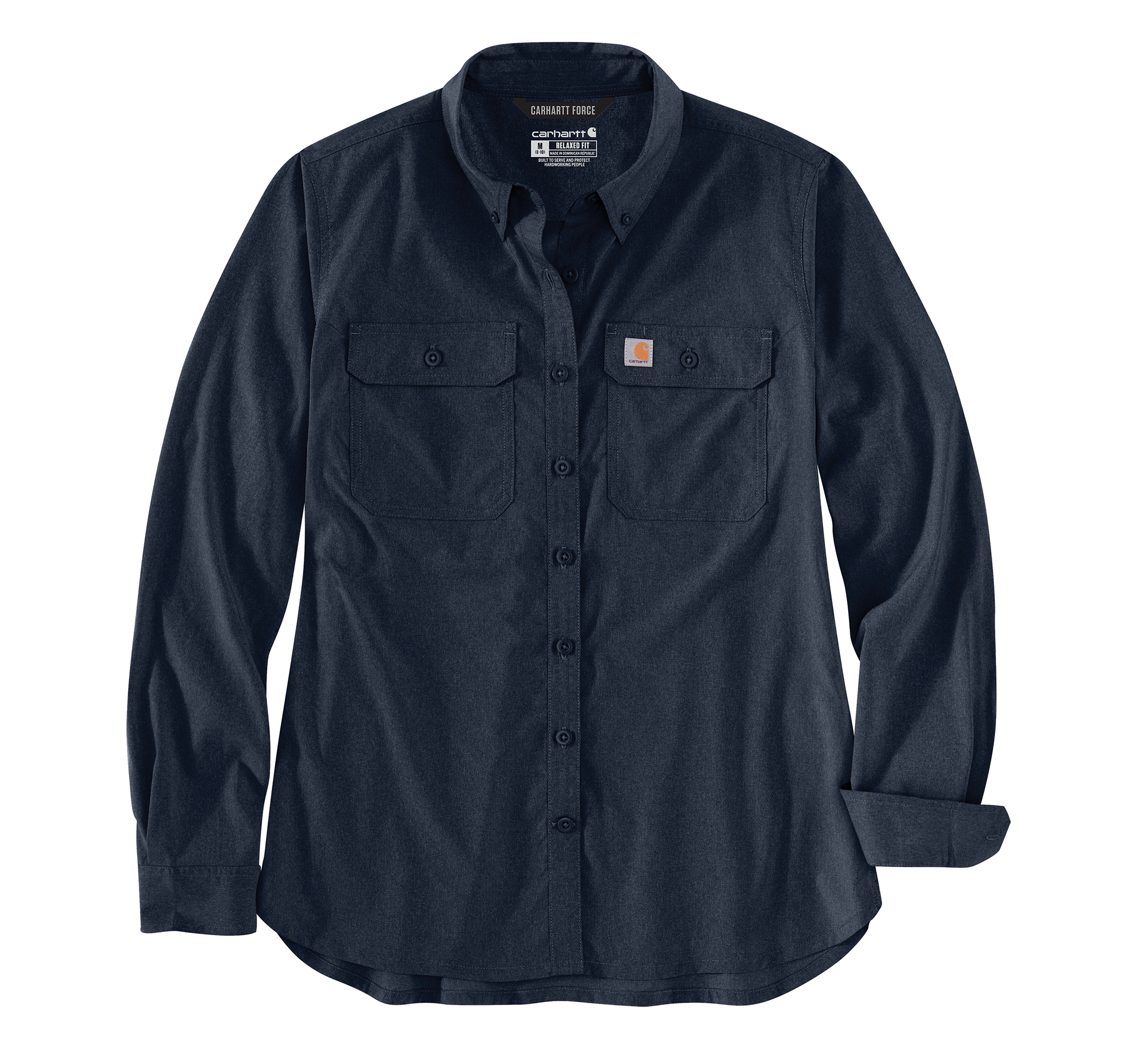 Picture of Carhartt 105538 Womens Force Relaxed Fit Lightweight Long- Sleeve Shirt