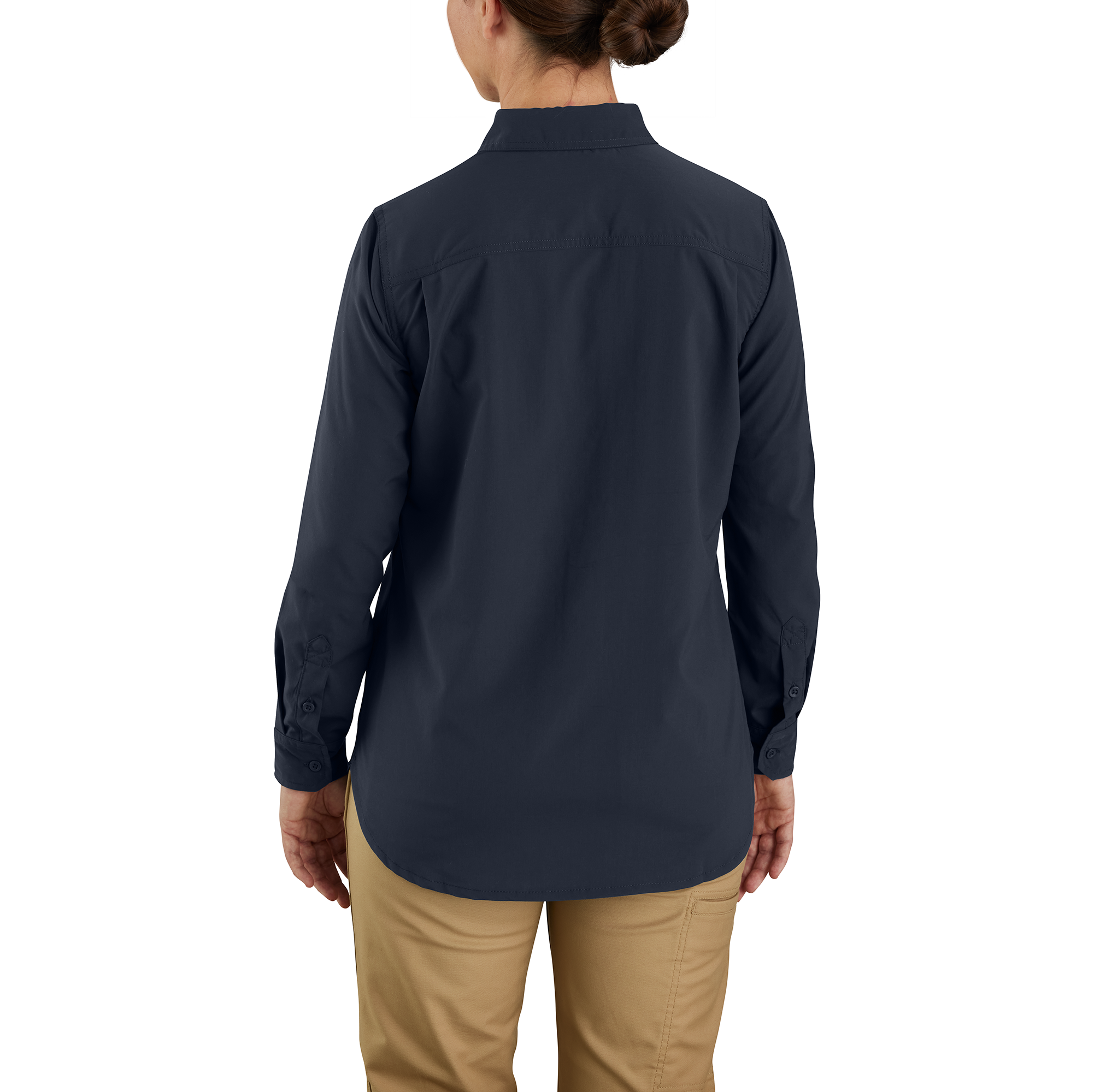 Picture of Carhartt 105538 Womens Force Relaxed Fit Lightweight Long- Sleeve Shirt