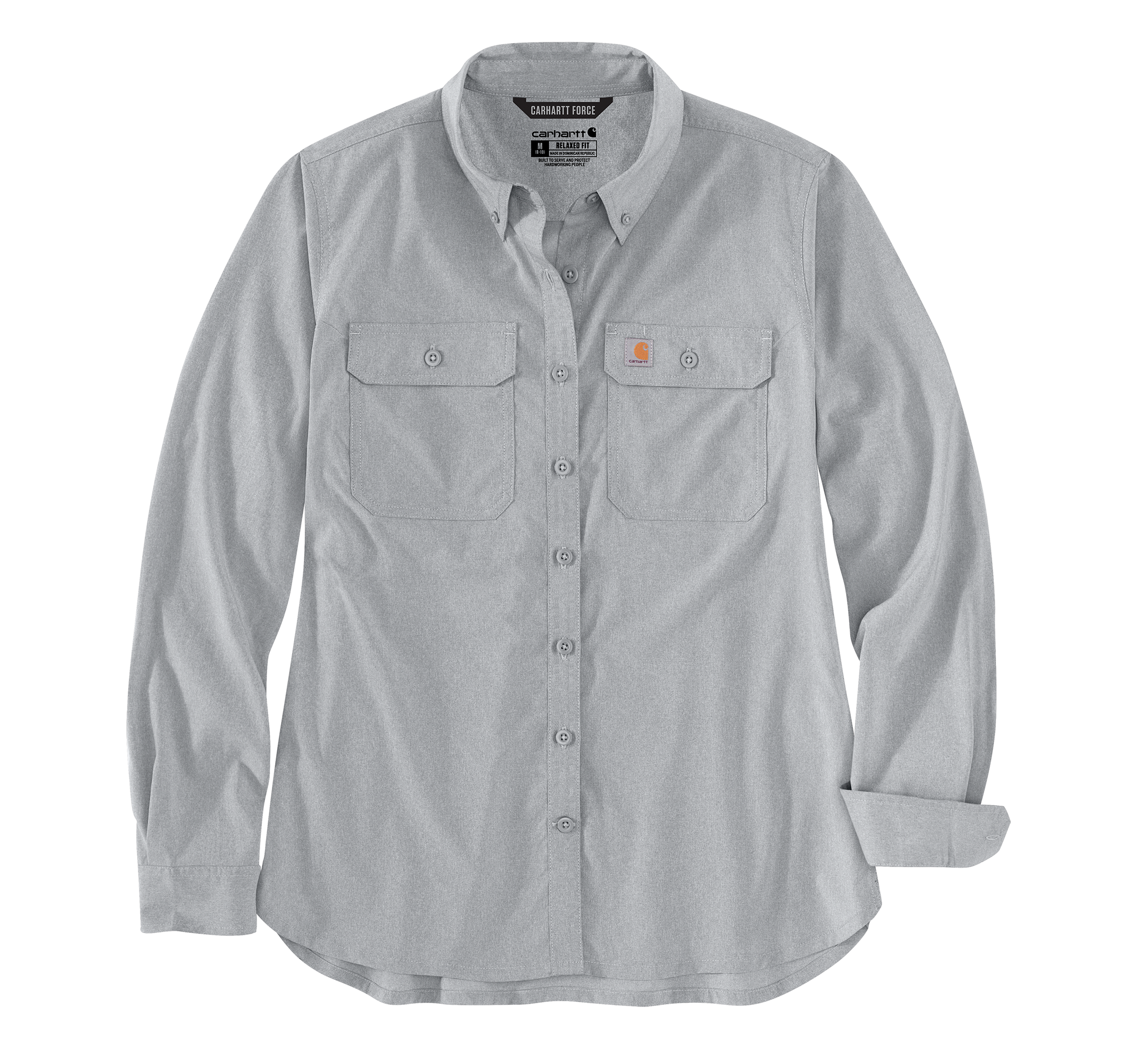 Picture of Carhartt 105538 Womens Force Relaxed Fit Lightweight Long- Sleeve Shirt
