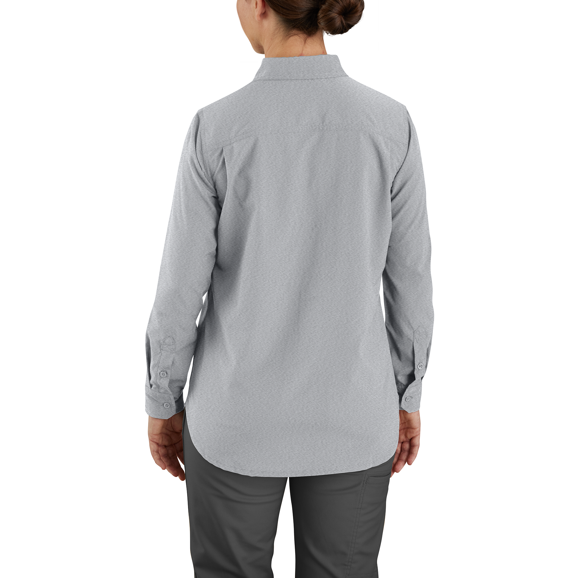 Picture of Carhartt 105538 Womens Force Relaxed Fit Lightweight Long- Sleeve Shirt