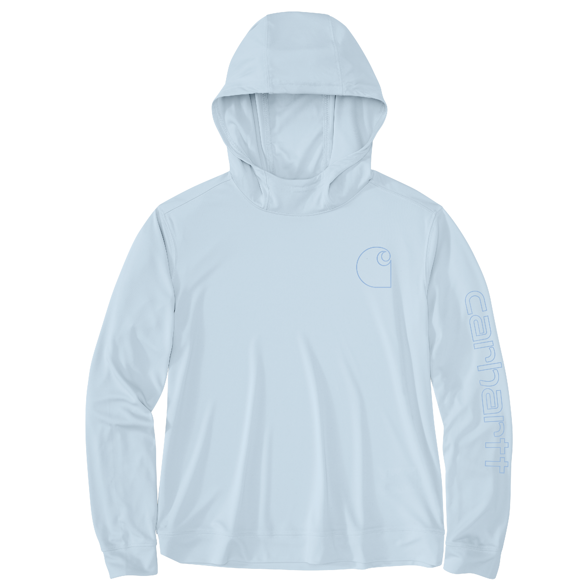 Picture of Carhartt 106236 Womens Force Sun Defender Lightweight Long-Sleeve Hooded Graphic T-shirt