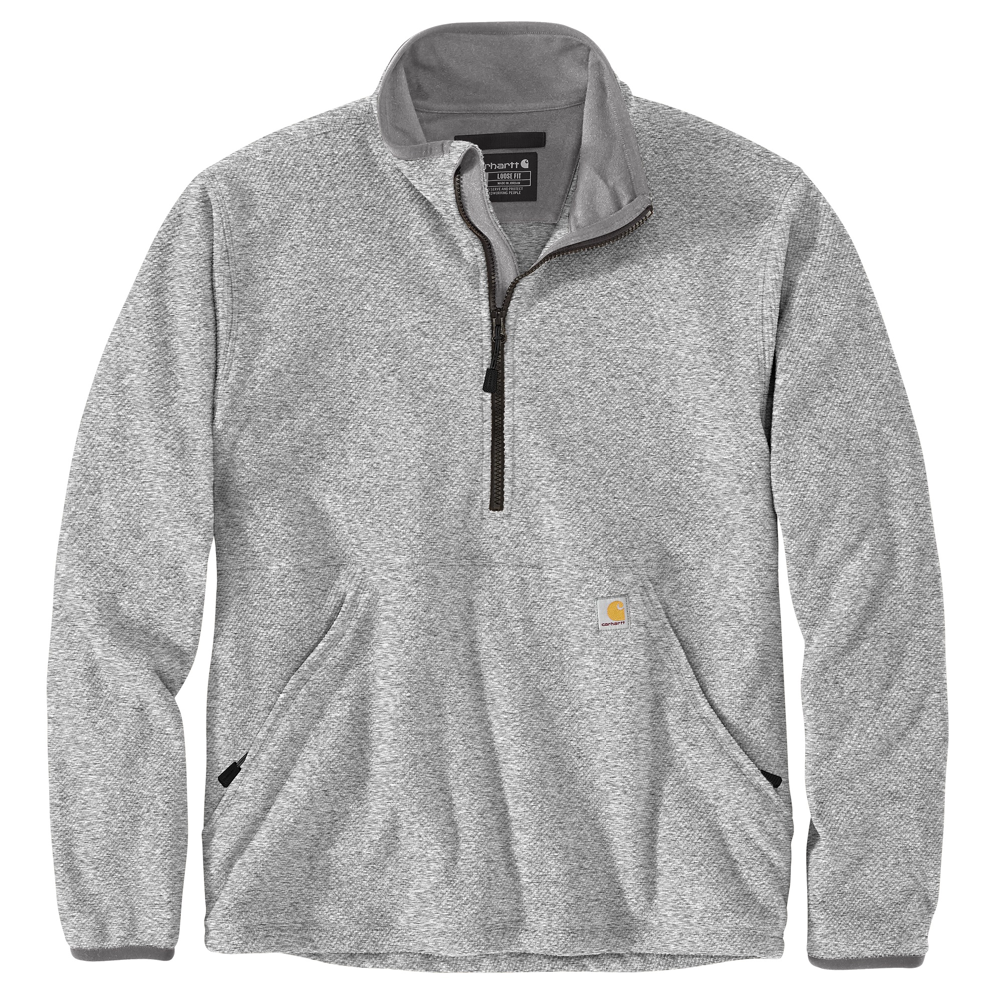 Picture of Carhartt 106417 Mens Half-Zip Relaxed Fit Fleece Pullover
