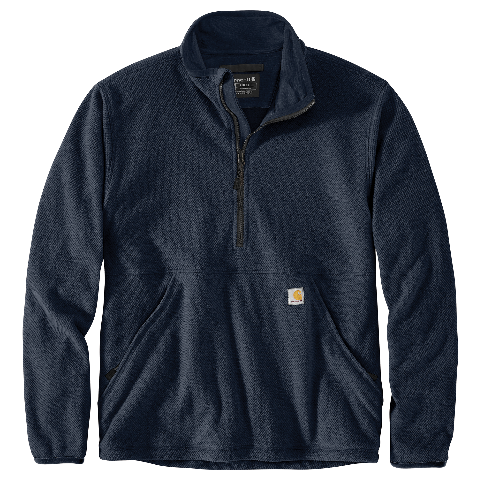 Picture of Carhartt 106417 Mens Half-Zip Relaxed Fit Fleece Pullover