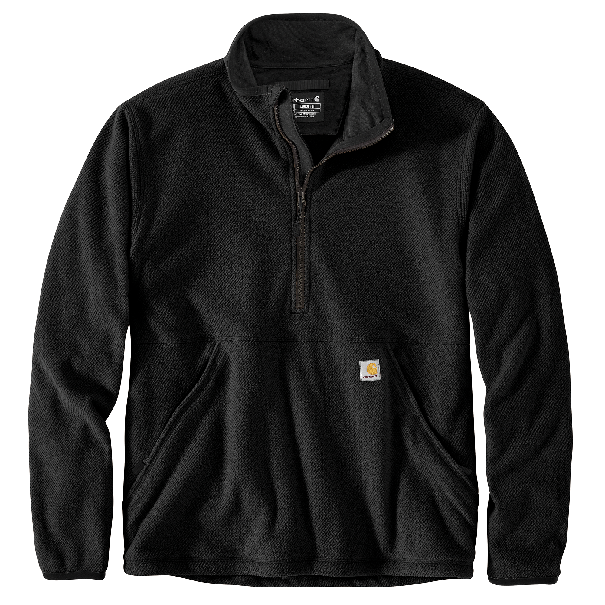 Picture of Carhartt 106417 Mens Half-Zip Relaxed Fit Fleece Pullover