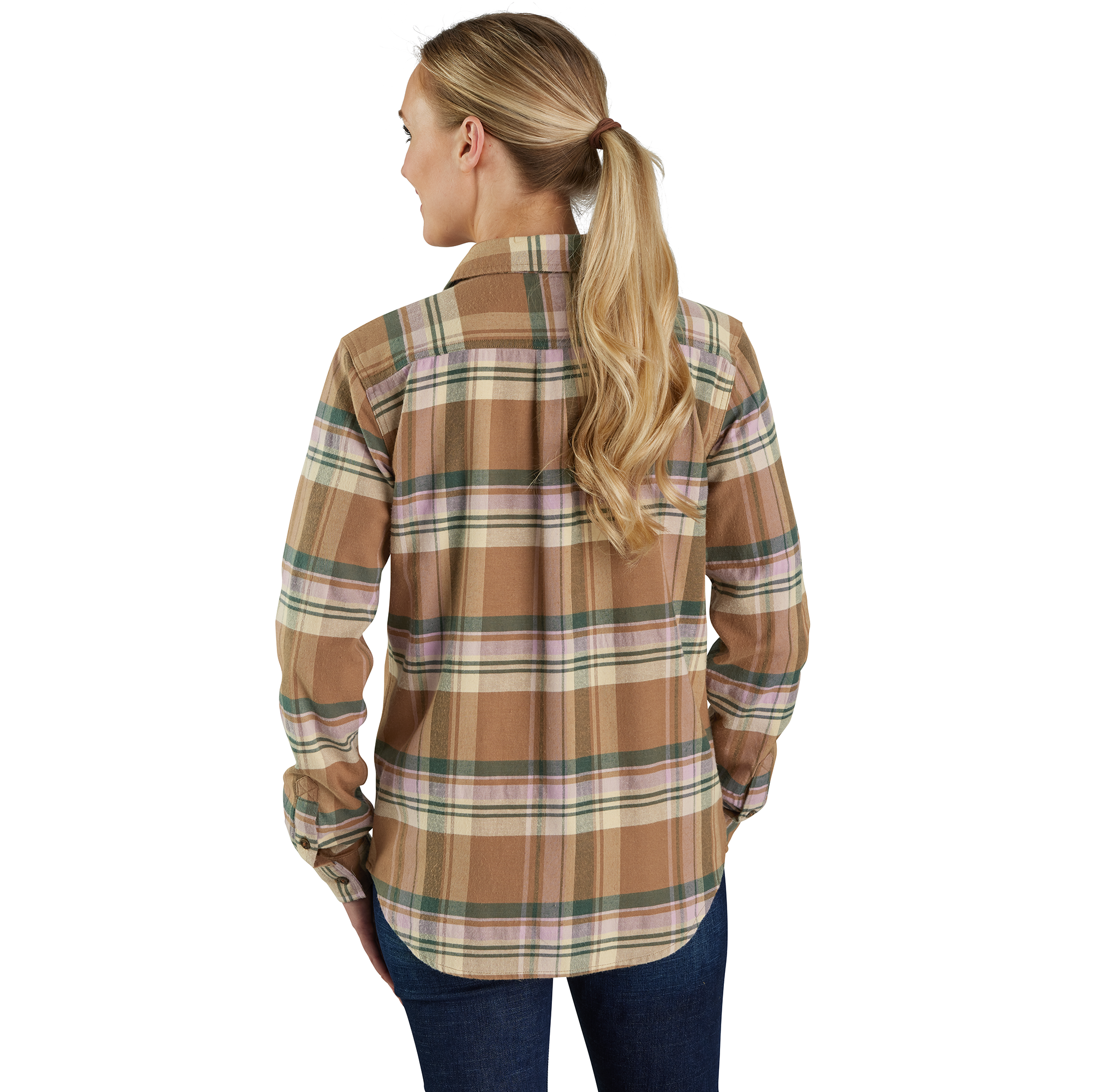 Picture of Carhartt 106447 Womens TENCEL™ Fiber Series Relaxed Fit Long-Sleeve Flannel Shirt