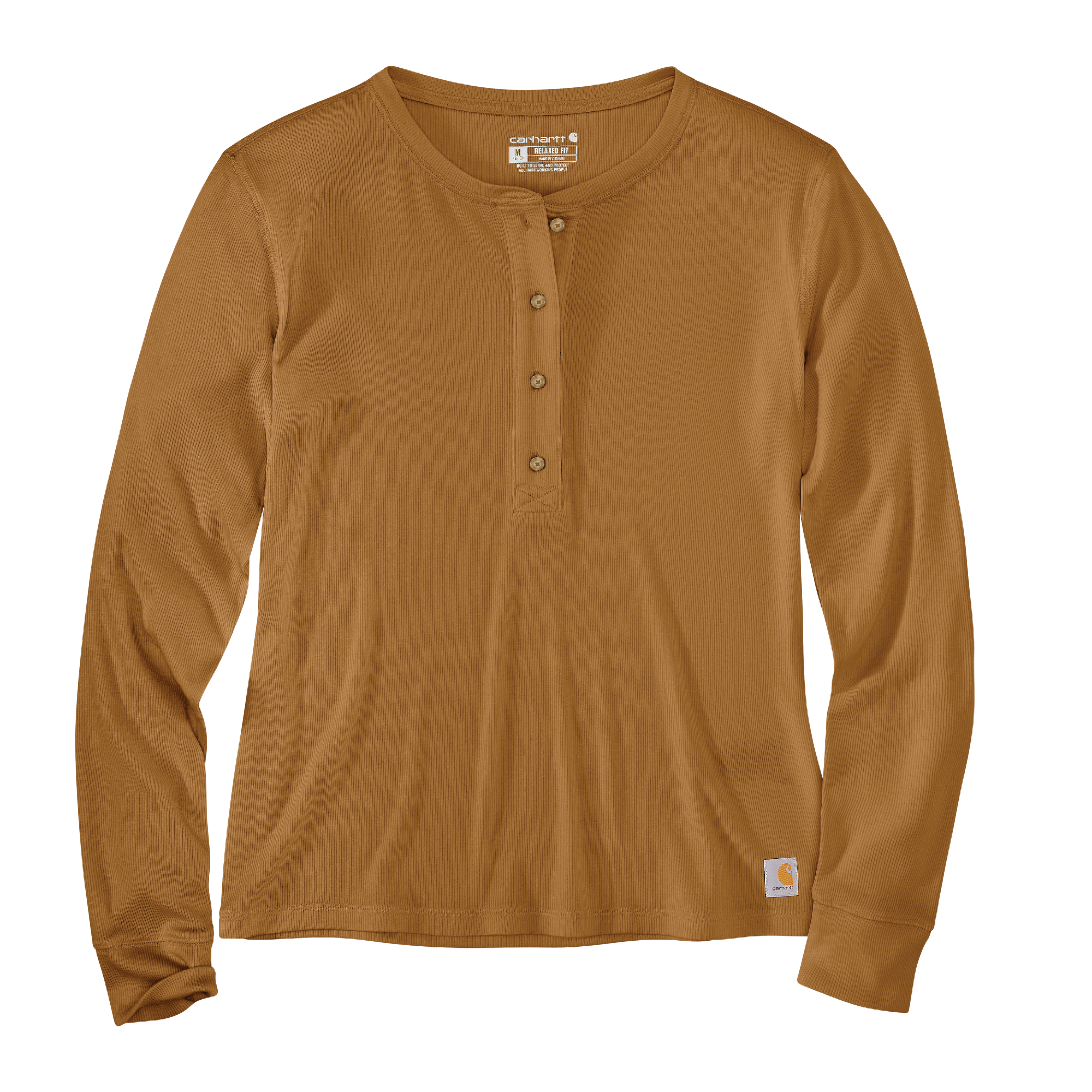 Picture of Carhartt 106480 Womens TENCEL™ Fiber Series Relaxed Fit Long-Sleeve Ribbed Henley