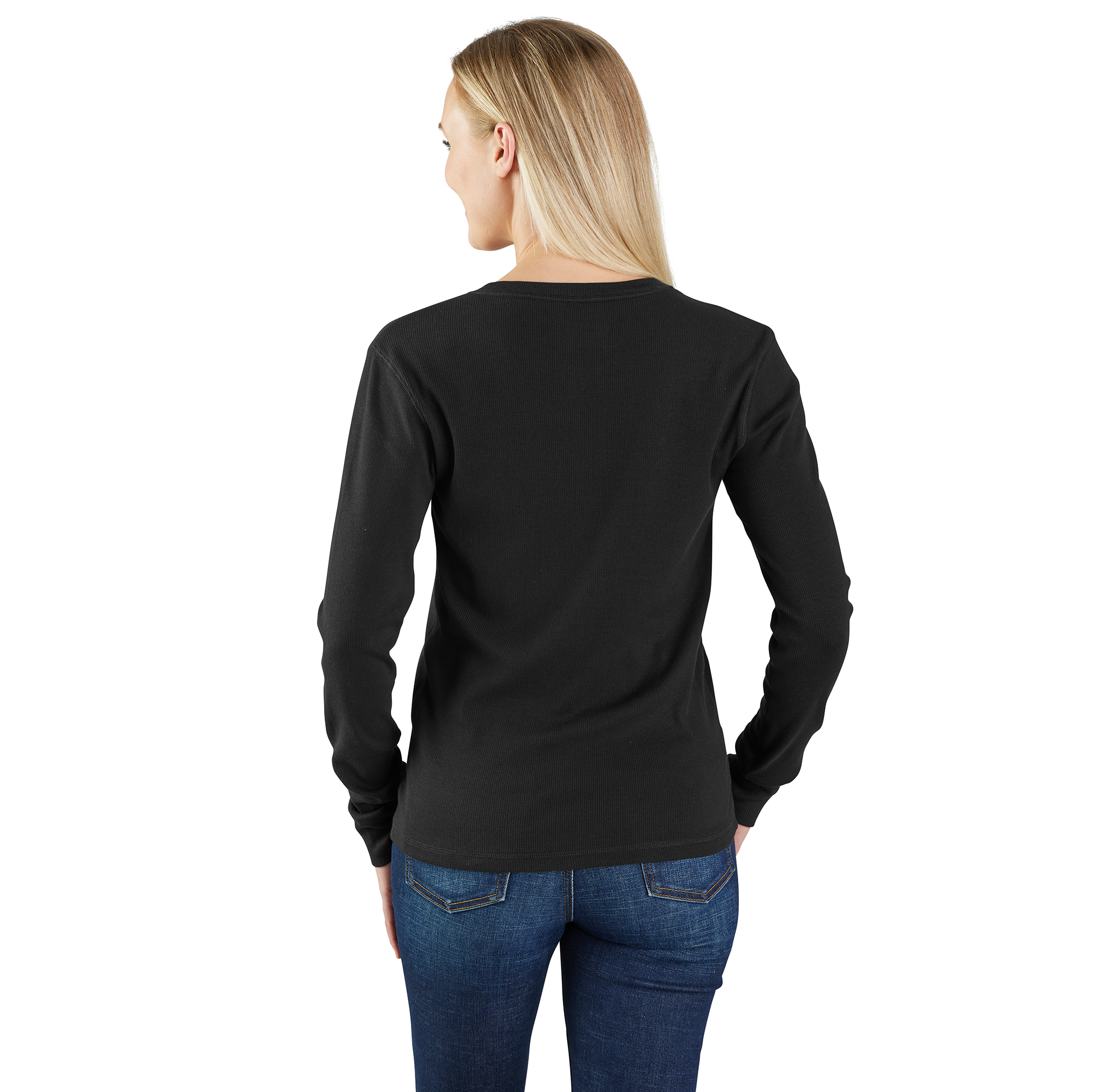 Picture of Carhartt 106480 Womens TENCEL™ Fiber Series Relaxed Fit Long-Sleeve Ribbed Henley
