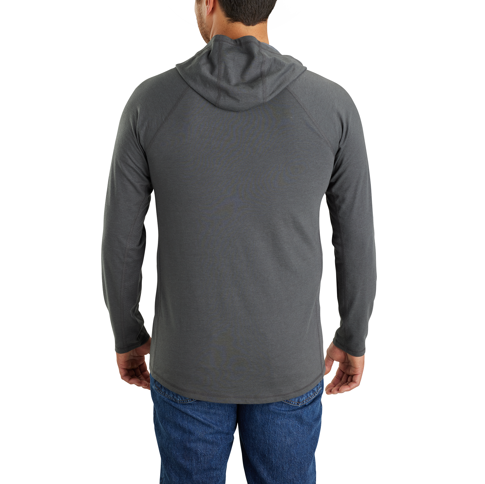 Picture of Carhartt 106654 Mens Force Relaxed Fit Midweight Long-Sleeve Logo Graphic Hooded T-Shirt