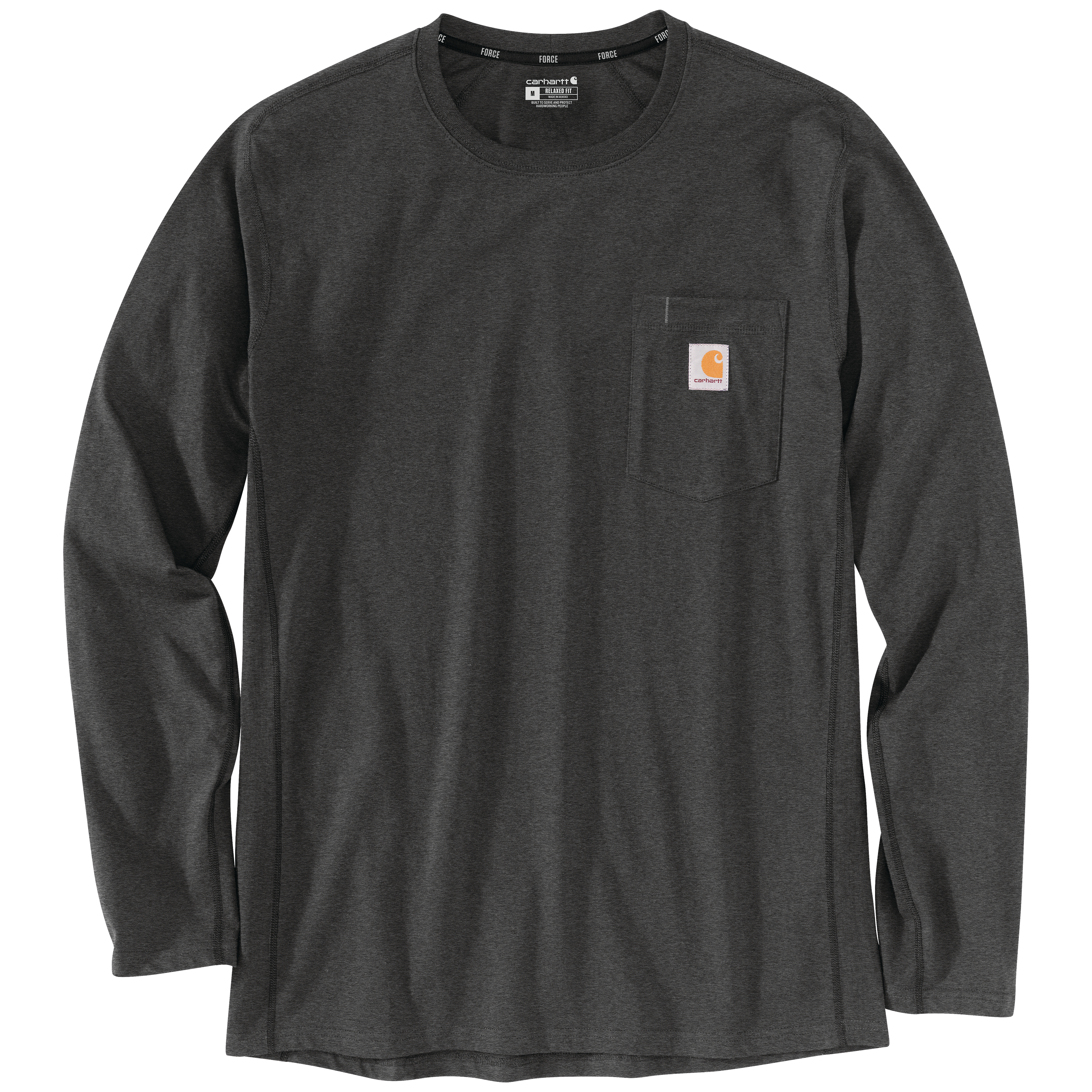 Picture of Carhartt 106656 Mens Force Relaxed Fit Midweight Long-Sleeve Pocket T-Shirt