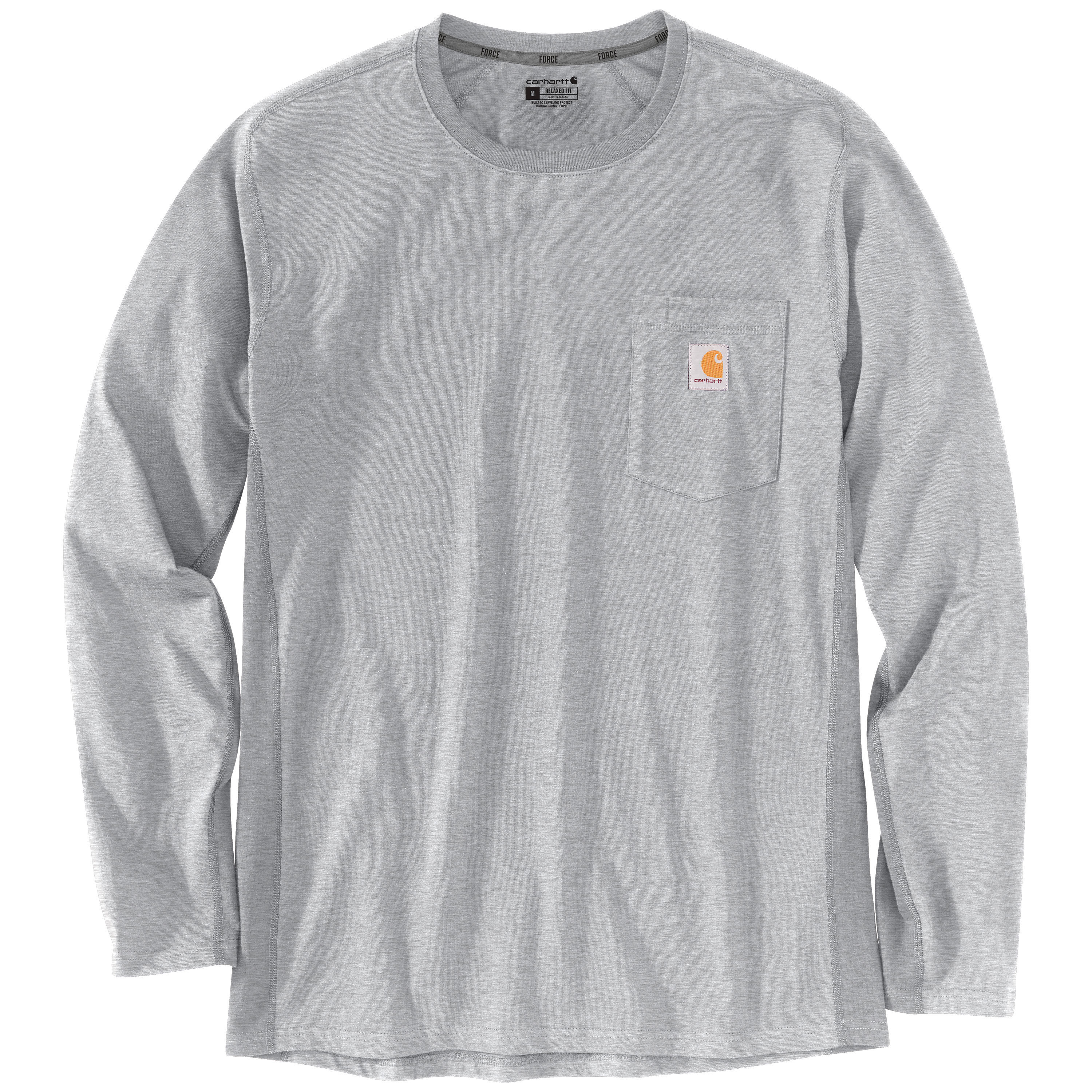 Picture of Carhartt 106656 Mens Force Relaxed Fit Midweight Long-Sleeve Pocket T-Shirt