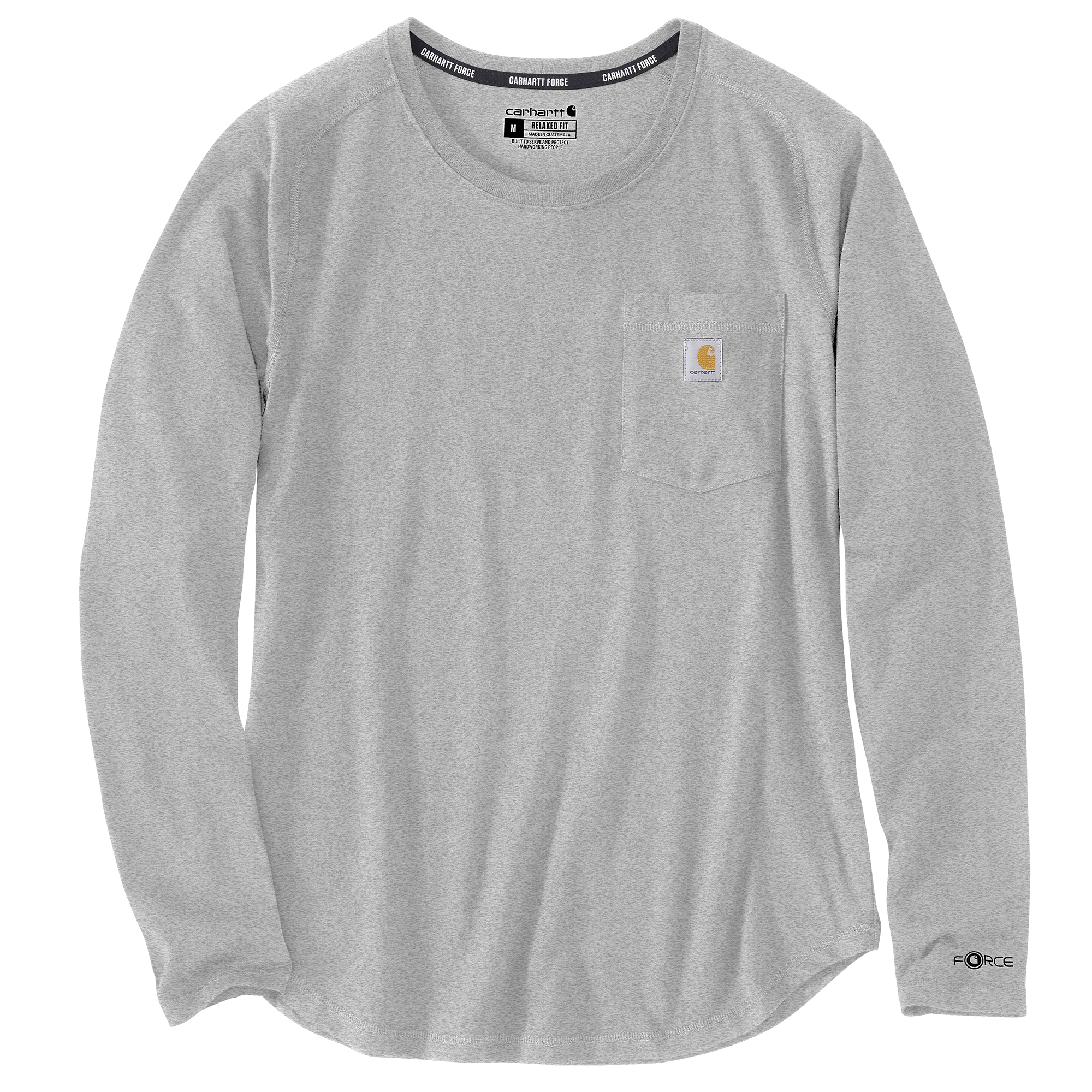 Picture of Carhartt 106659 Womens Force Relaxed Fit Midweight Long-Sleeve Pocket T-Shirt