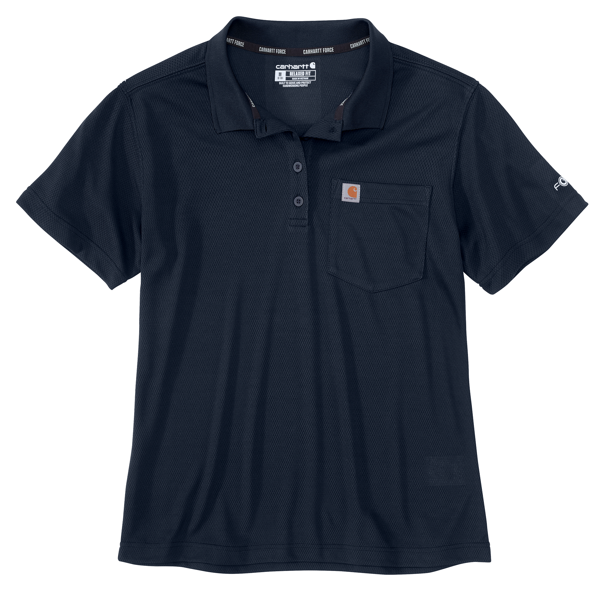 Picture of Carhartt 106662 Mens Force Relaxed Fit Lightweight Short-Sleeve Pocket Polo