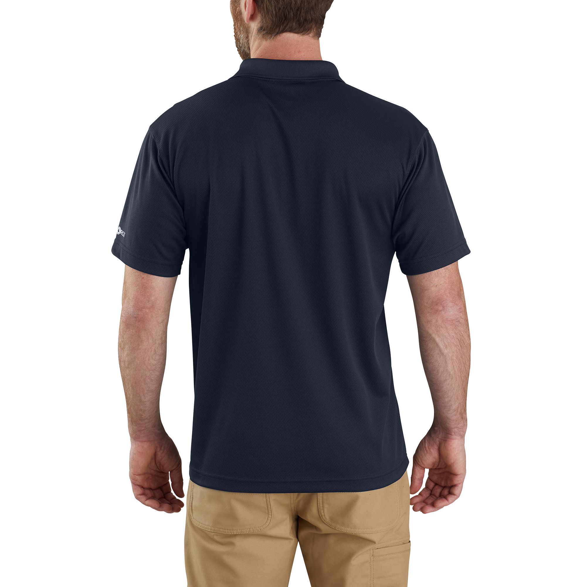 Picture of Carhartt 106662 Mens Force Relaxed Fit Lightweight Short-Sleeve Pocket Polo