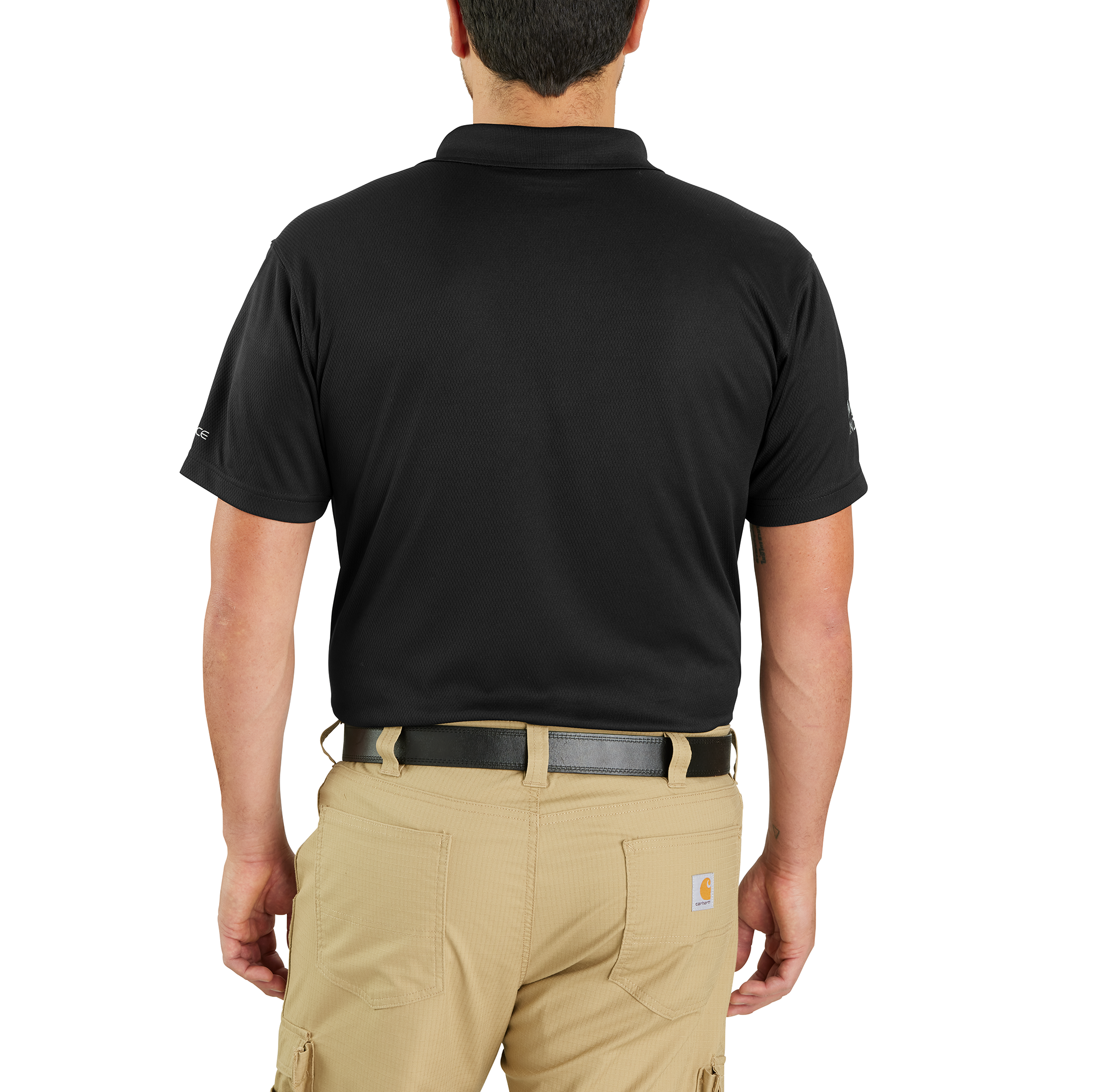 Picture of Carhartt 106662 Mens Force Relaxed Fit Lightweight Short-Sleeve Pocket Polo