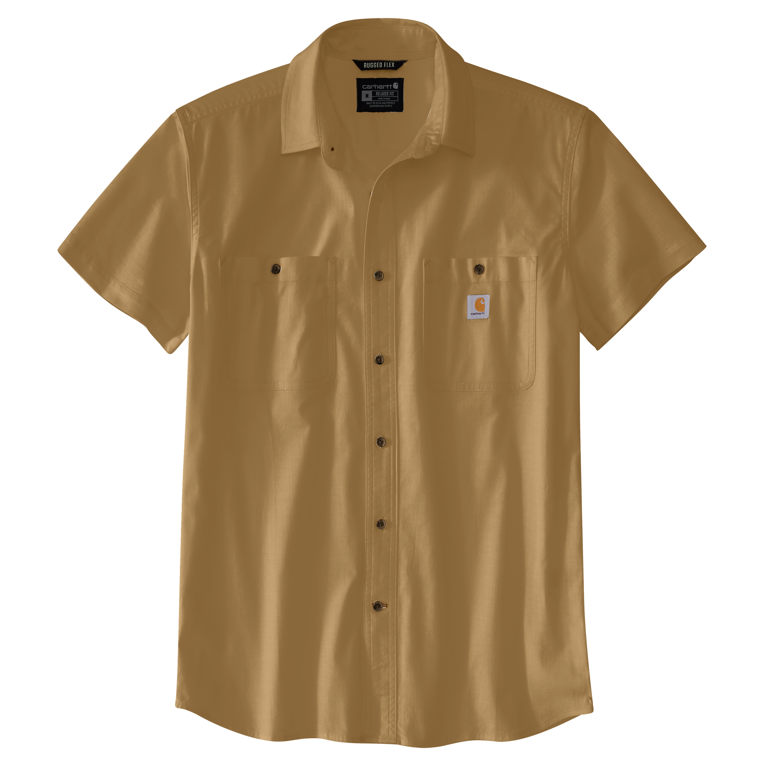Picture of Carhartt 106745 Mens Rugged Flex™ Relaxed Fit Lightweight Short-Sleeve Plaid Shirt