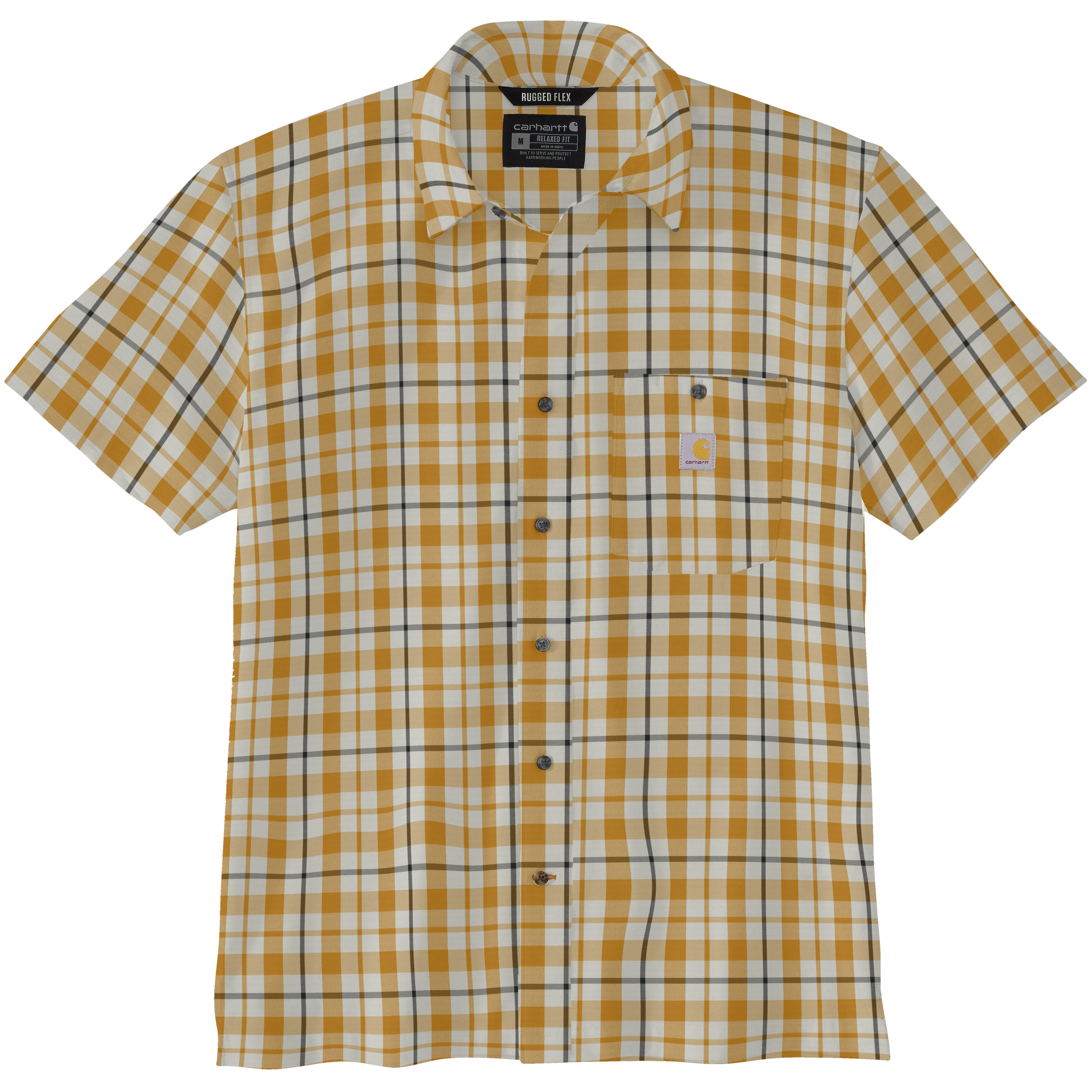 Picture of Carhartt 106747 Mens Force Sun Defender™ Relaxed Fit Lightweight Short-Sleeve Plaid Shirt