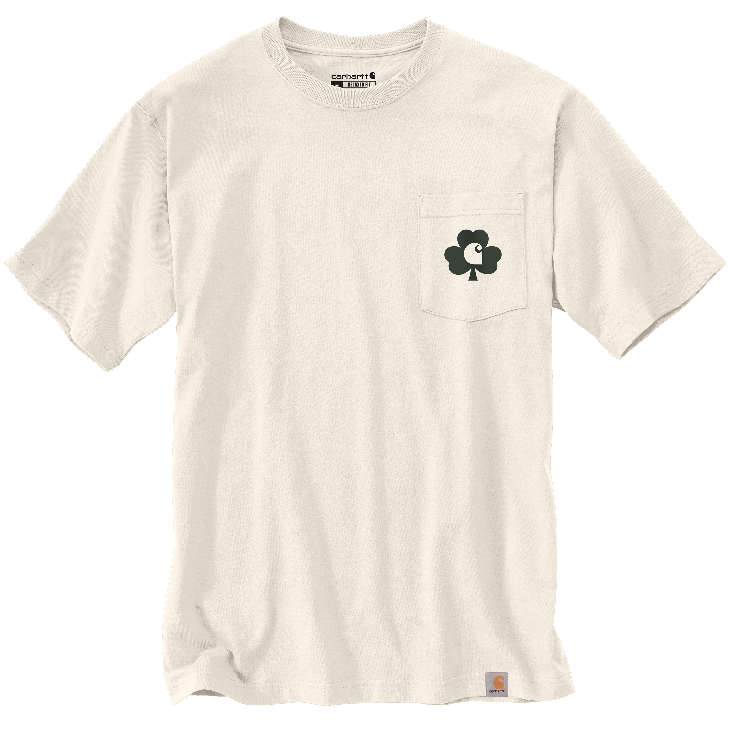 Picture of Carhartt 106750 Mens Relaxed Fit Heavyweight Short-Sleeve Pocket Shamrock Graphic T-Shirt