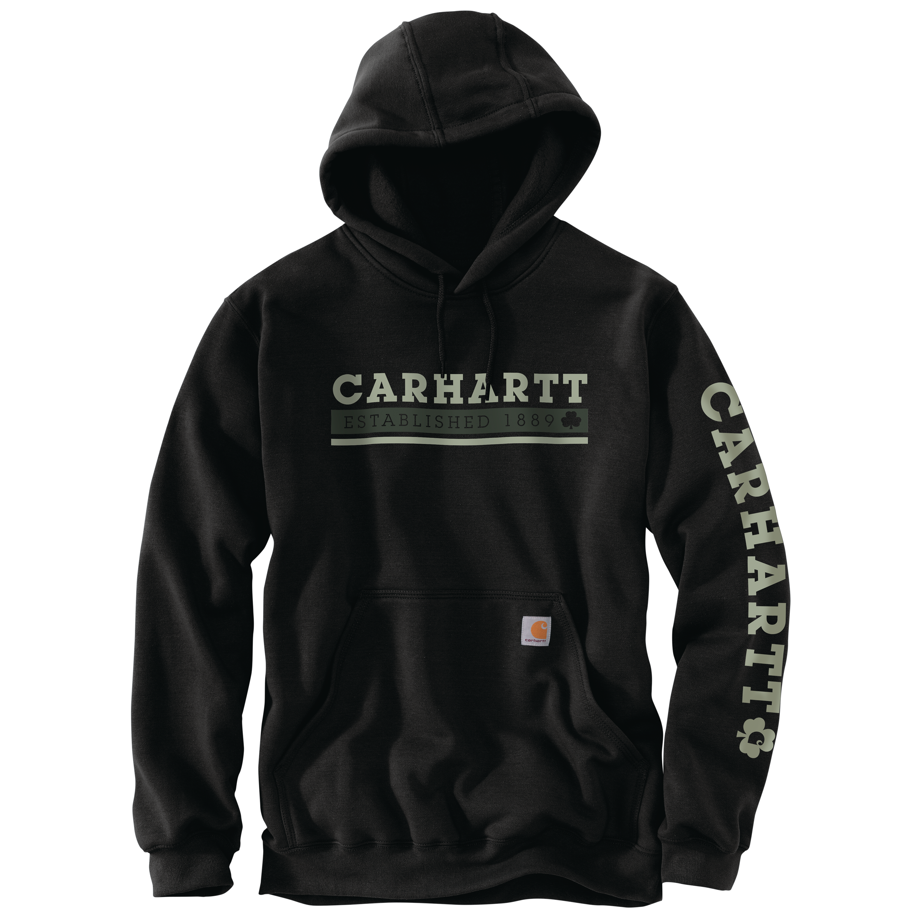 Picture of Carhartt 106751 Mens Loose Fit Midweight Hooded Shamrock Graphic Sweatshirt