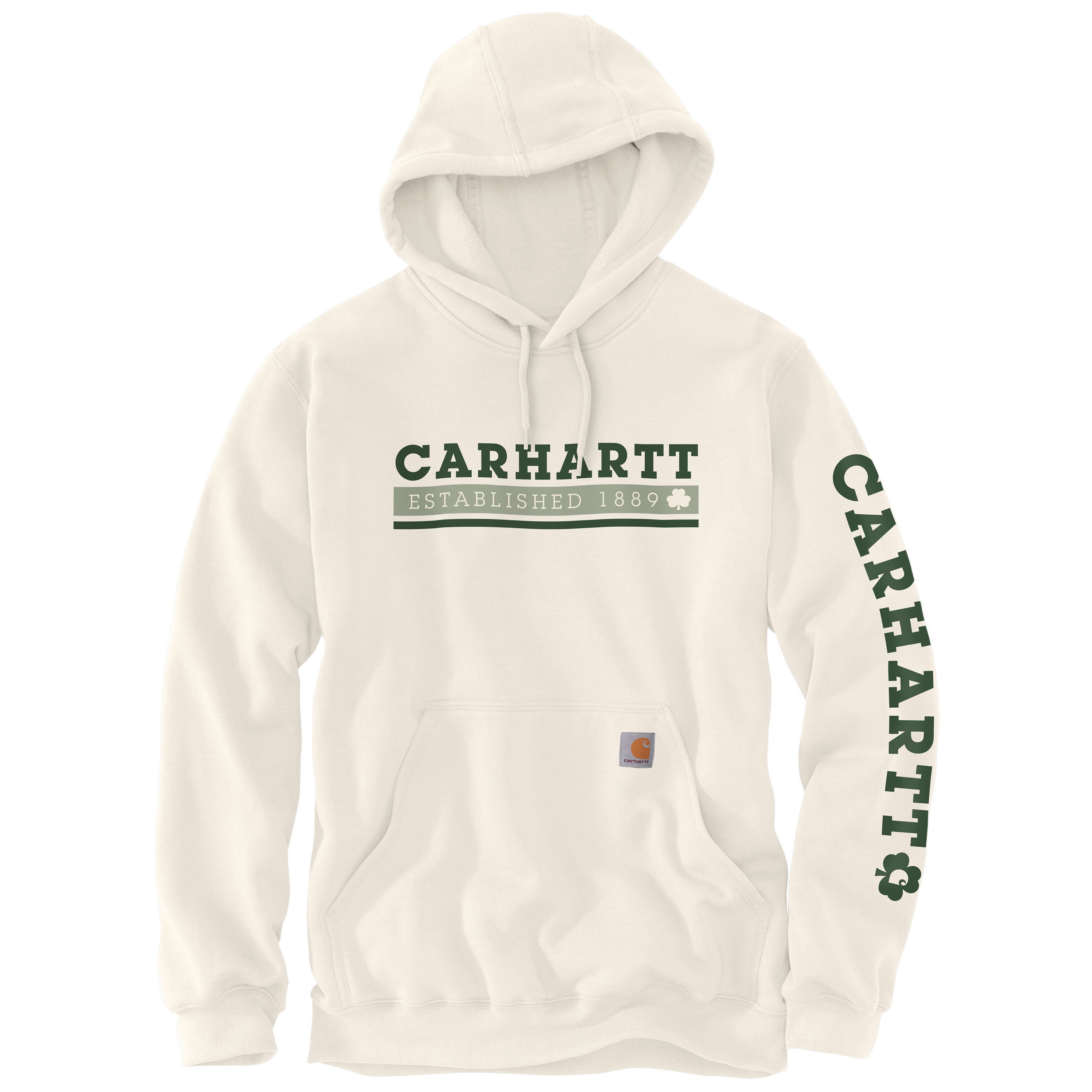 Picture of Carhartt 106751 Mens Loose Fit Midweight Hooded Shamrock Graphic Sweatshirt