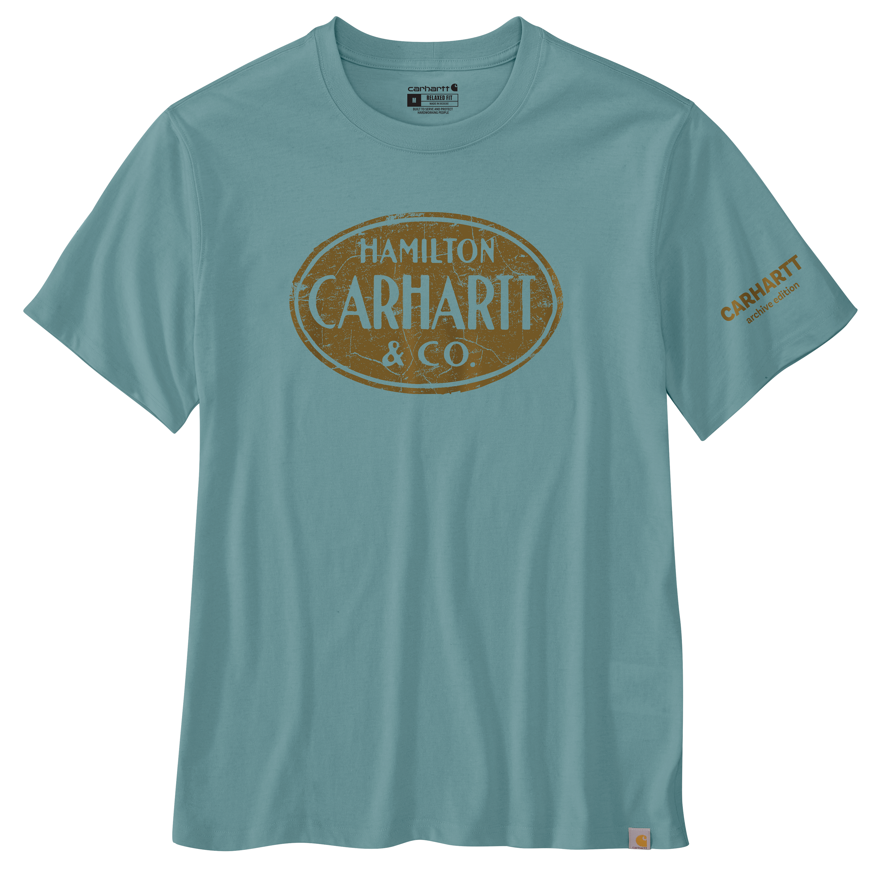 Picture of Carhartt 106774 Mens Relaxed Fit Lightweight Short-Sleeve Hamilton Graphic T-Shirt