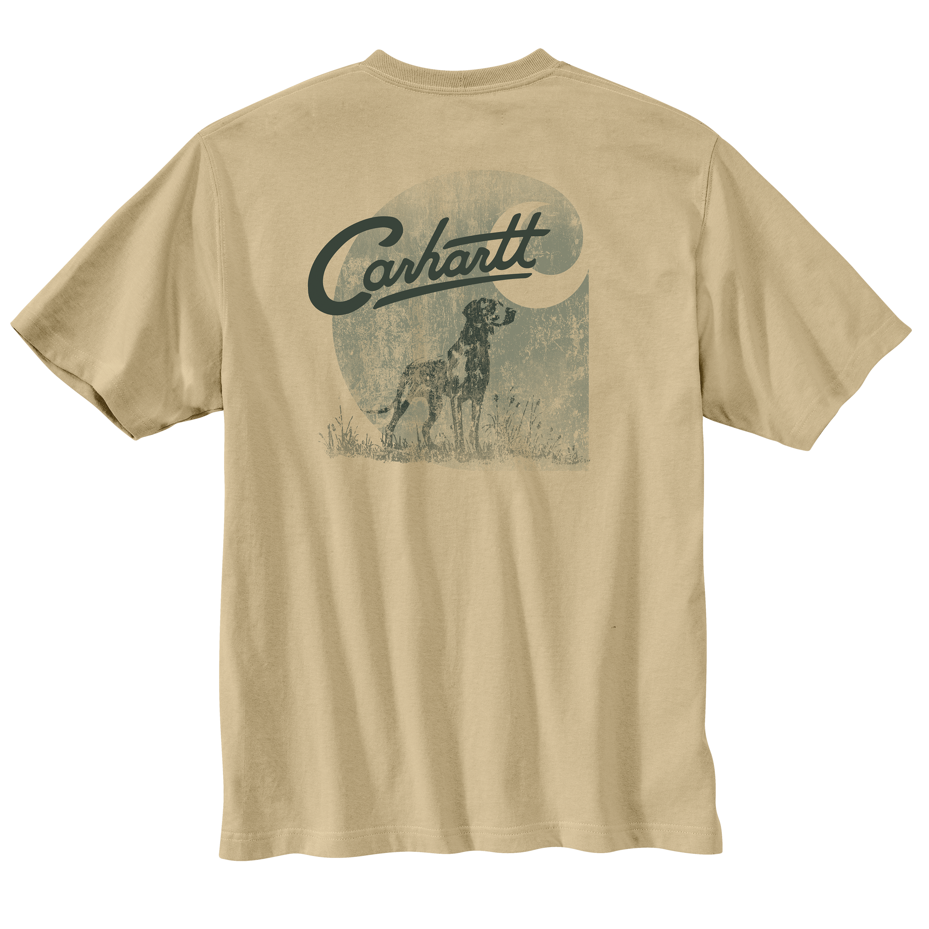 Picture of Carhartt 106778 Mens Relaxed Fit Lightweight Short-Sleeve Pocket Dog Graphic T-Shirt