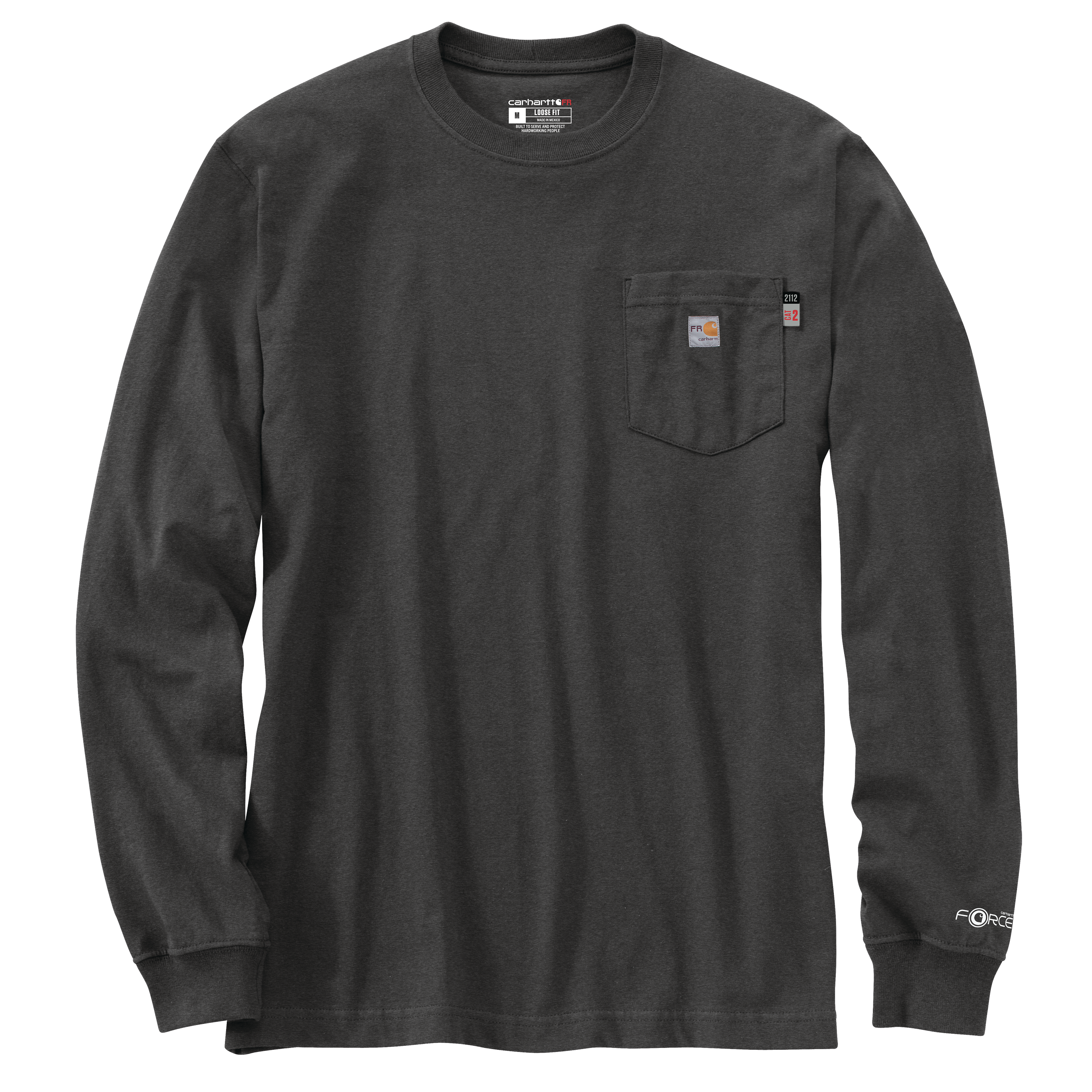 Picture of Carhartt 106801 Mens Flame Resistant Force Loose Fit Long-Sleeve Lightweight Electric Utilities Graphic T-Shirt