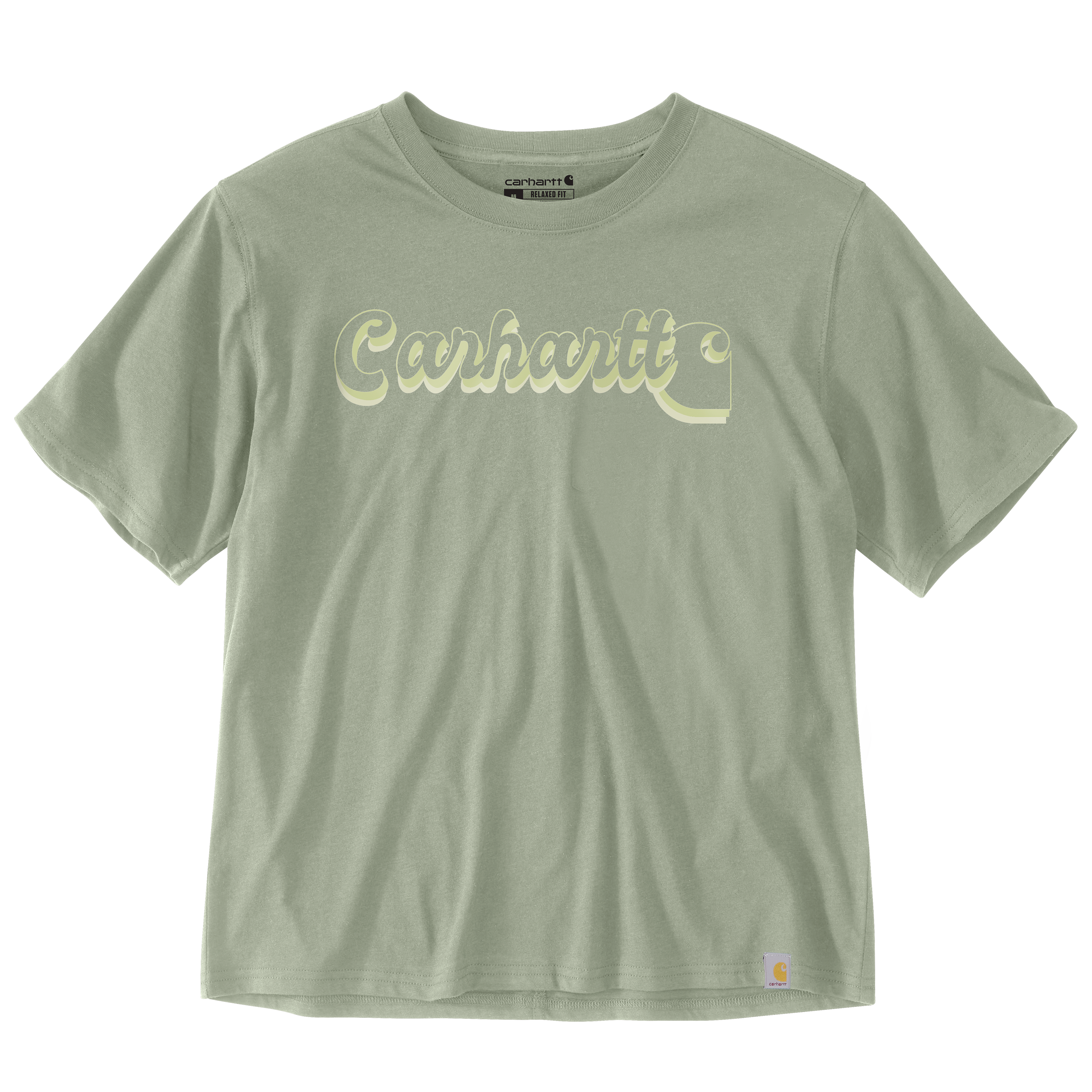 Picture of Carhartt 106833 Womens TENCEL™ Fiber Series Loose Fit Short-Sleeve Script Graphic T-Shirt