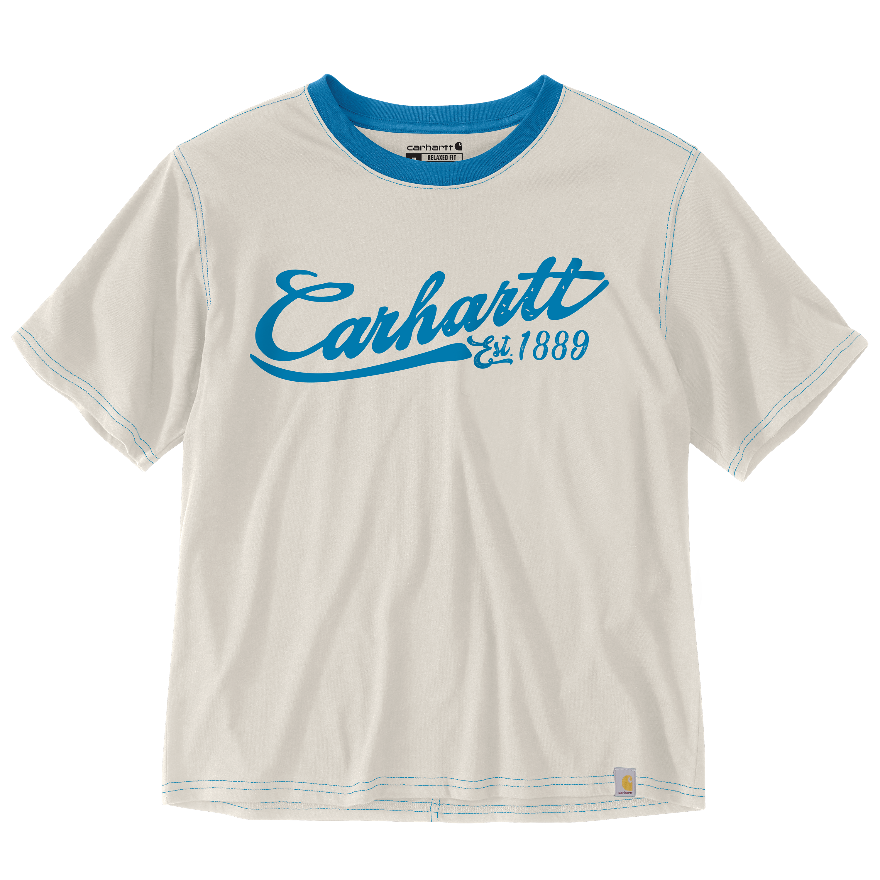 Picture of Carhartt 106835 Womens TENCEL™ Fiber Series Loose Fit Short-Sleeve Ringer Graphic T-Shirt