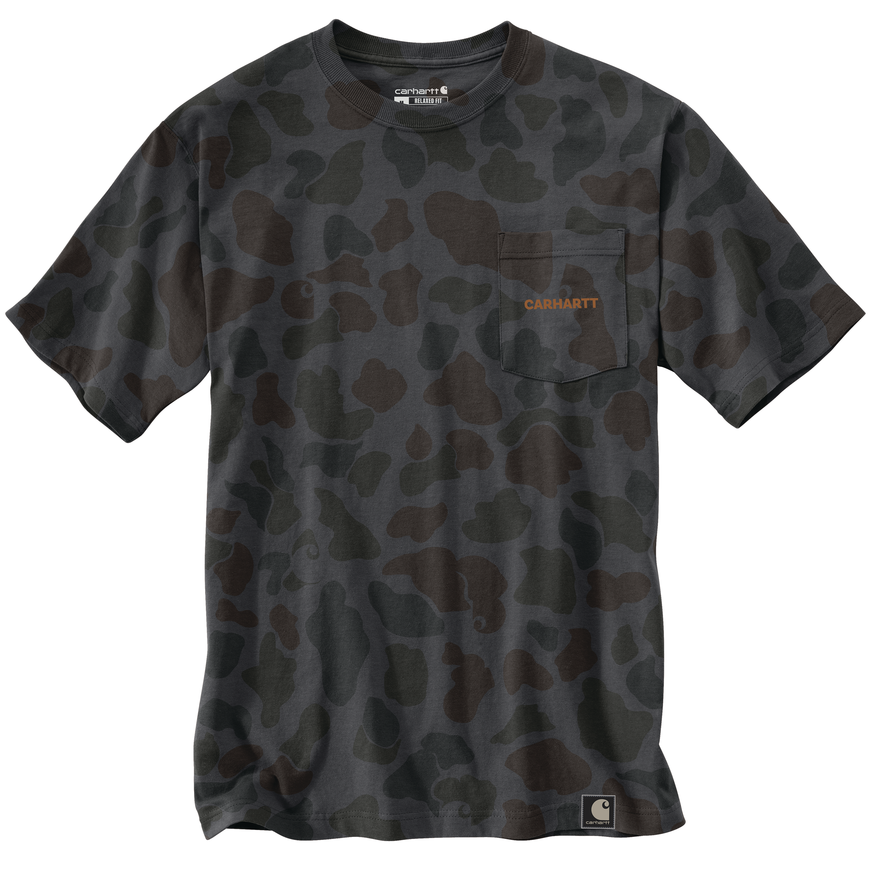 Picture of Carhartt 106894 Mens Relaxed Fit Lightweight Short-Sleeve Pocket Camo Logo Graphic T-Shirt