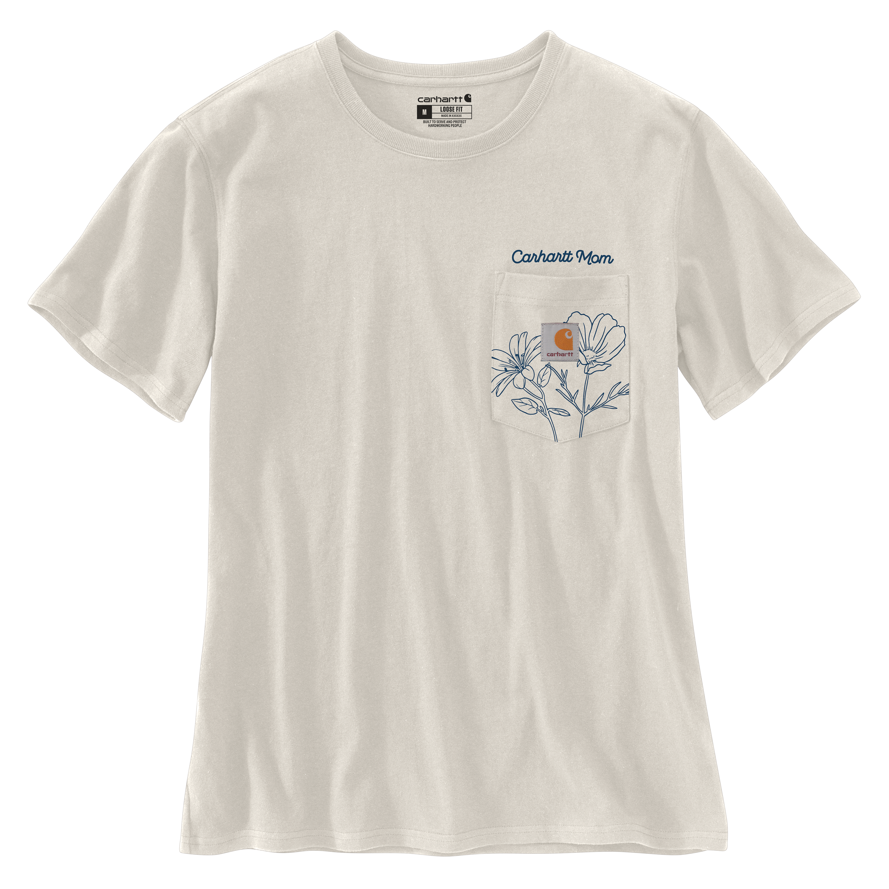 Picture of Carhartt 107244 Womens TK7244 W LsFt Mthrs Dy SS Pk Tshr XS REG