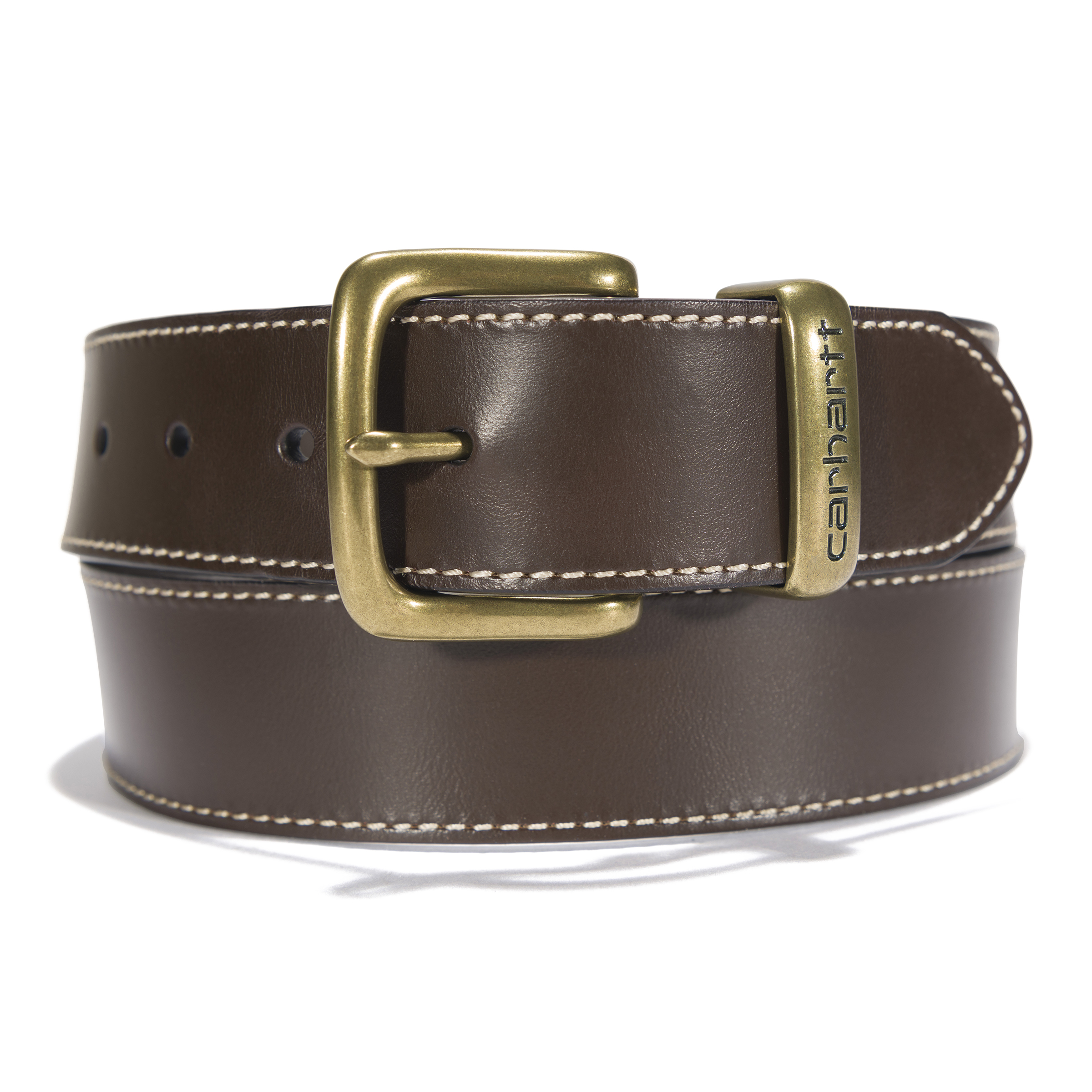 Picture of Carhartt A0005511 Mens Bridle Leather Debossed Metal Keeper Belt