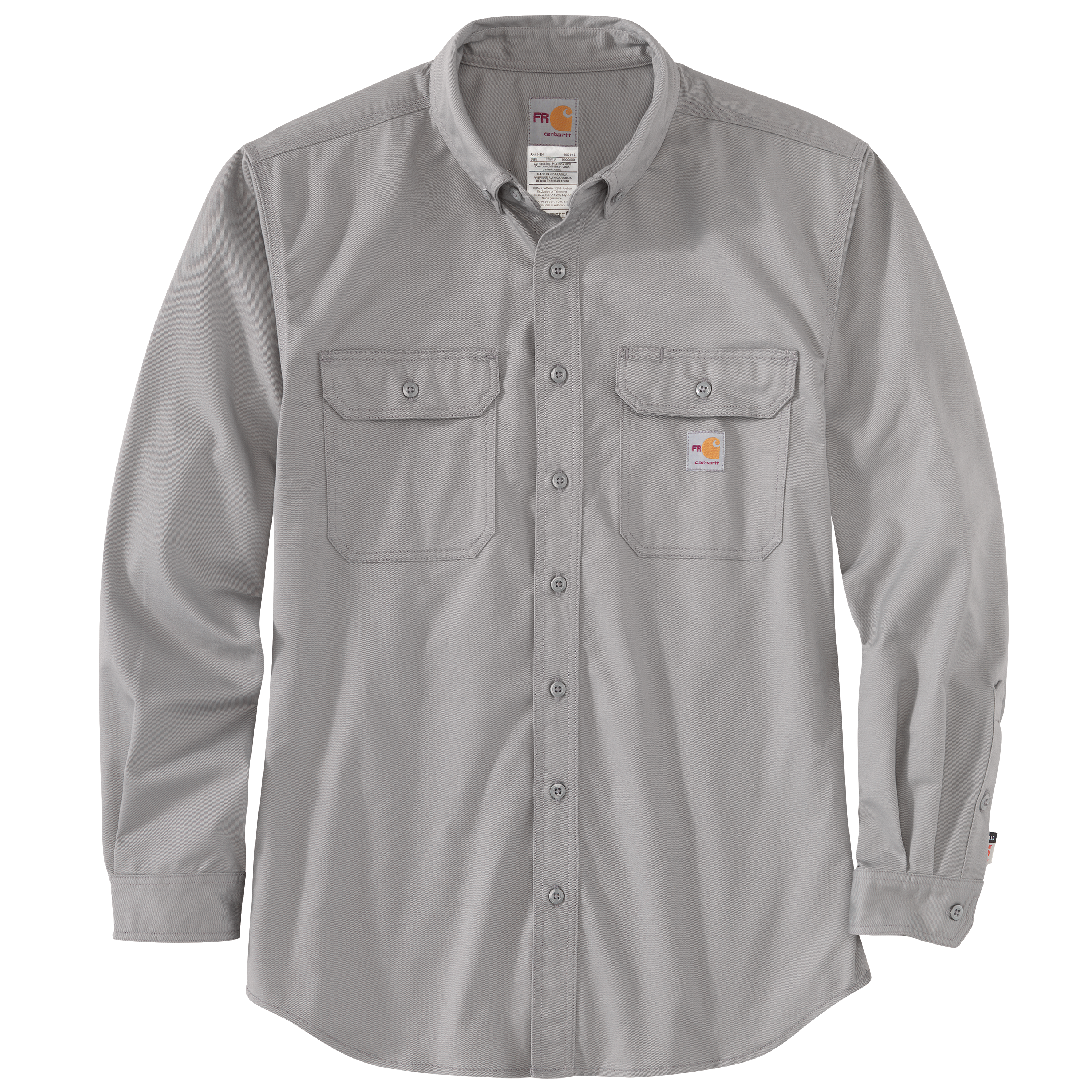 Picture of Carhartt FRS160 Mens Flame Resistant Loose Fit Midweight Twill Long-Sleeve Shirt