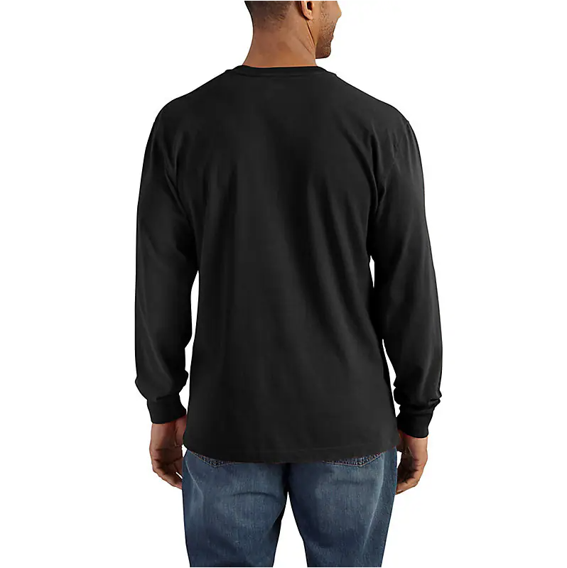 Picture of Carhartt K128 Mens Loose Fit Heavyweight Long-Sleeve Pocket Henley T-Shirt