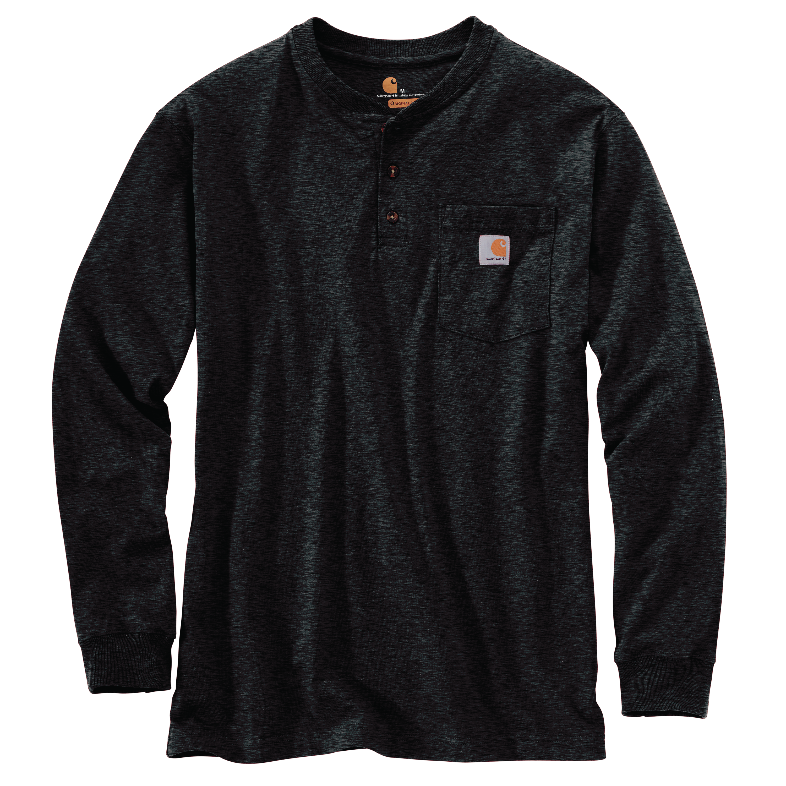Picture of Carhartt K128 Mens Loose Fit Heavyweight Long-Sleeve Pocket Henley T-Shirt