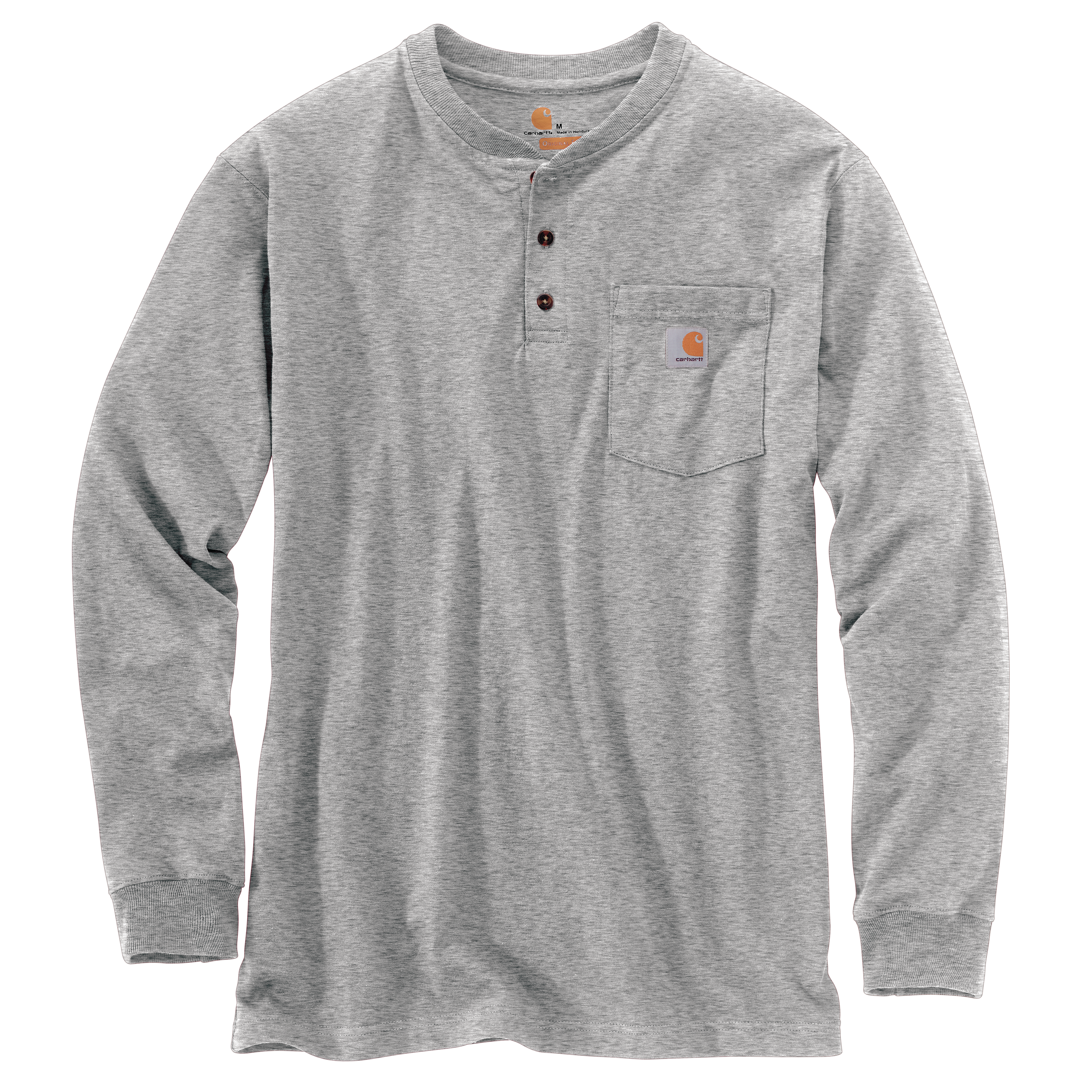 Picture of Carhartt K128 Mens Loose Fit Heavyweight Long-Sleeve Pocket Henley T-Shirt
