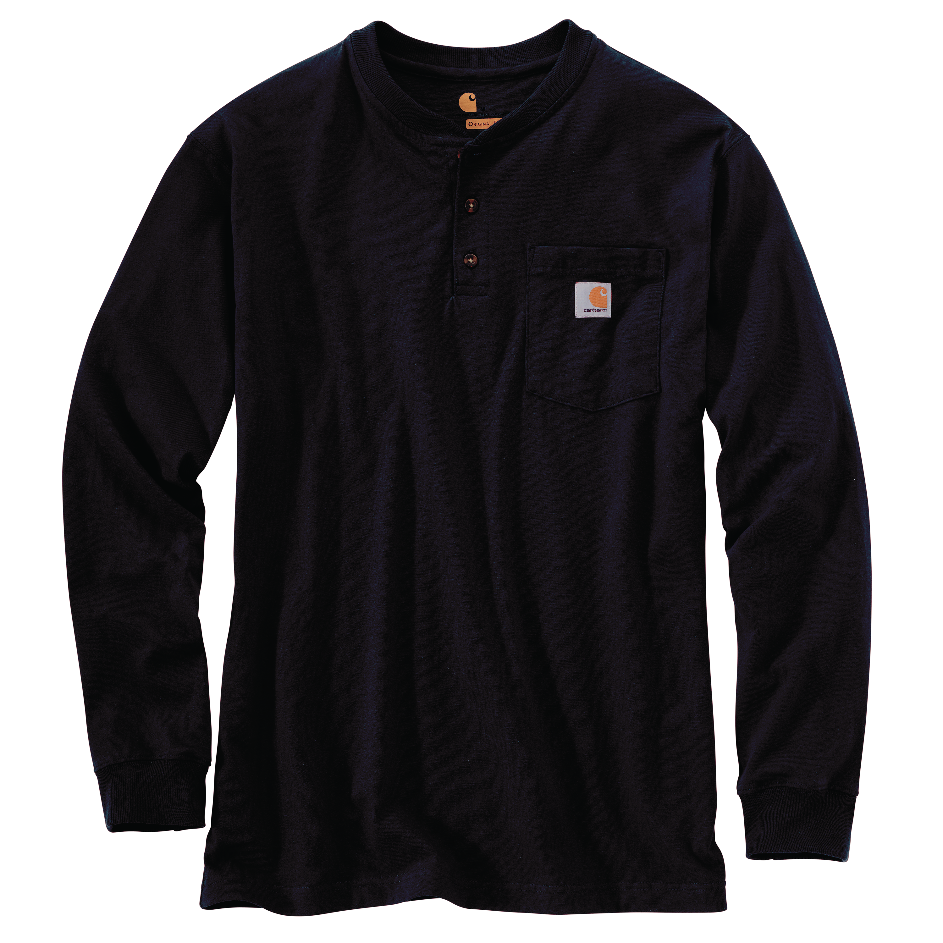 Picture of Carhartt K128 Mens Loose Fit Heavyweight Long-Sleeve Pocket Henley T-Shirt